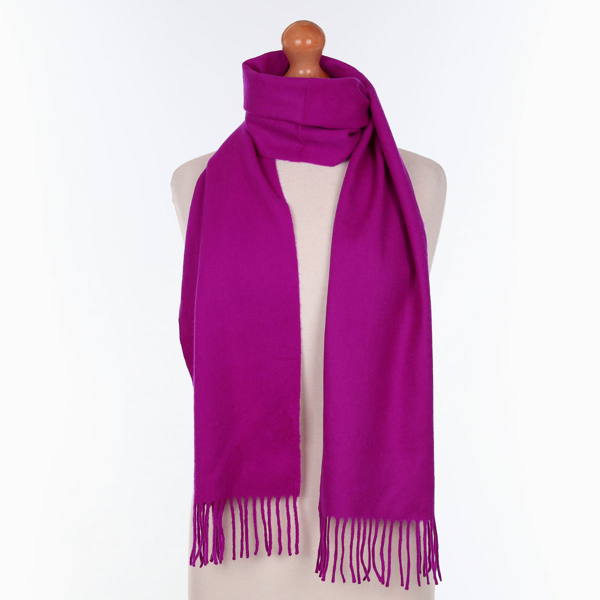 Magenta Purple Cashmere Woven Scarf