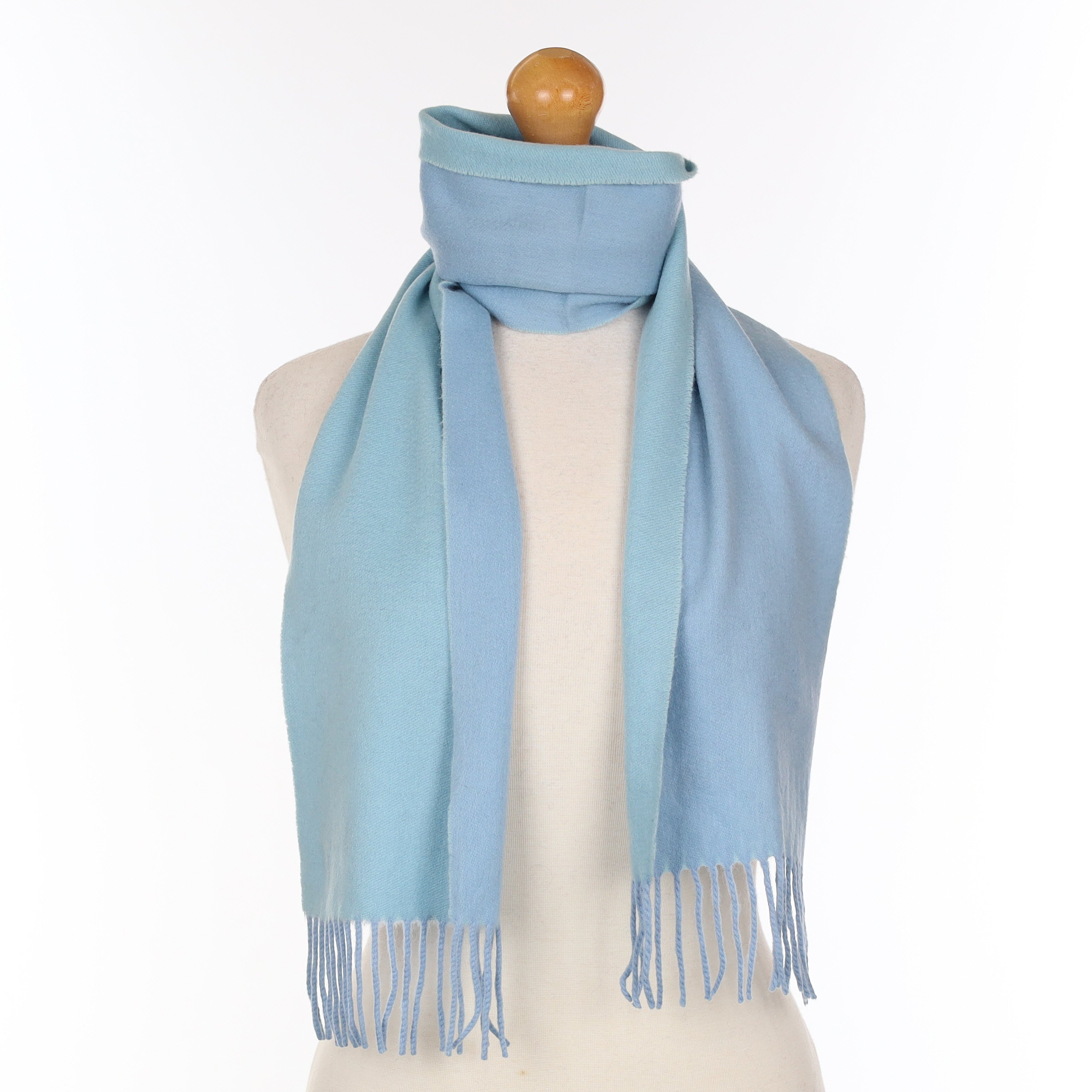 Sky Blue Cashmere Woven Scarf