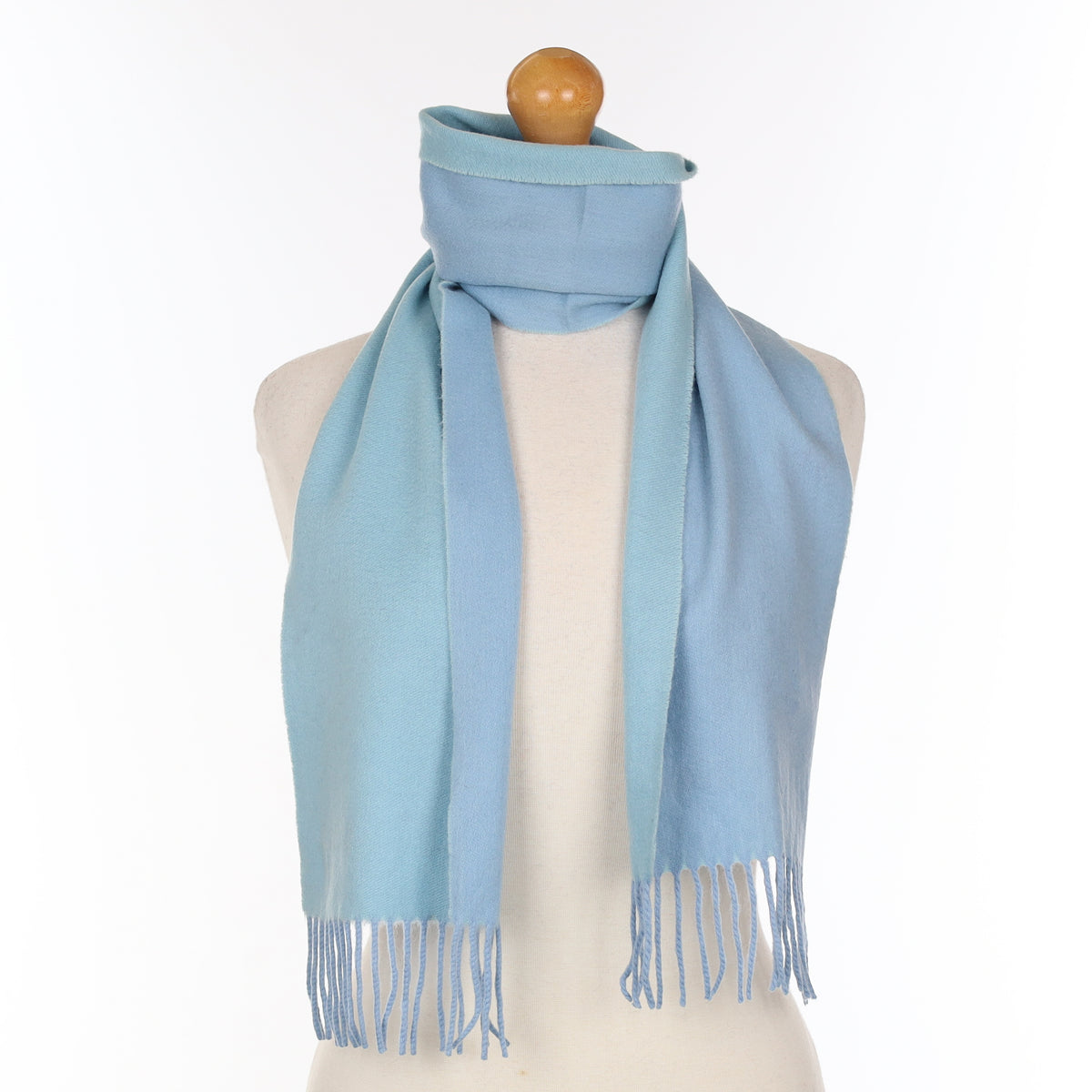 Sky Blue Cashmere Woven Scarf