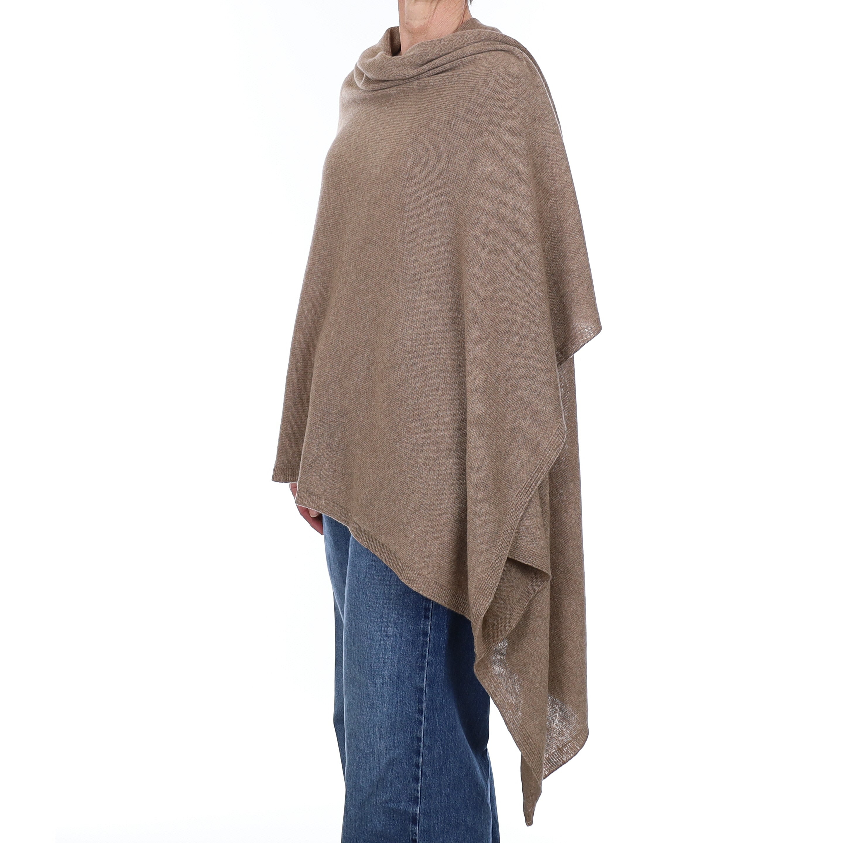 Brand New Scottish Taupe Brown Cashmere Wrap Extra Large