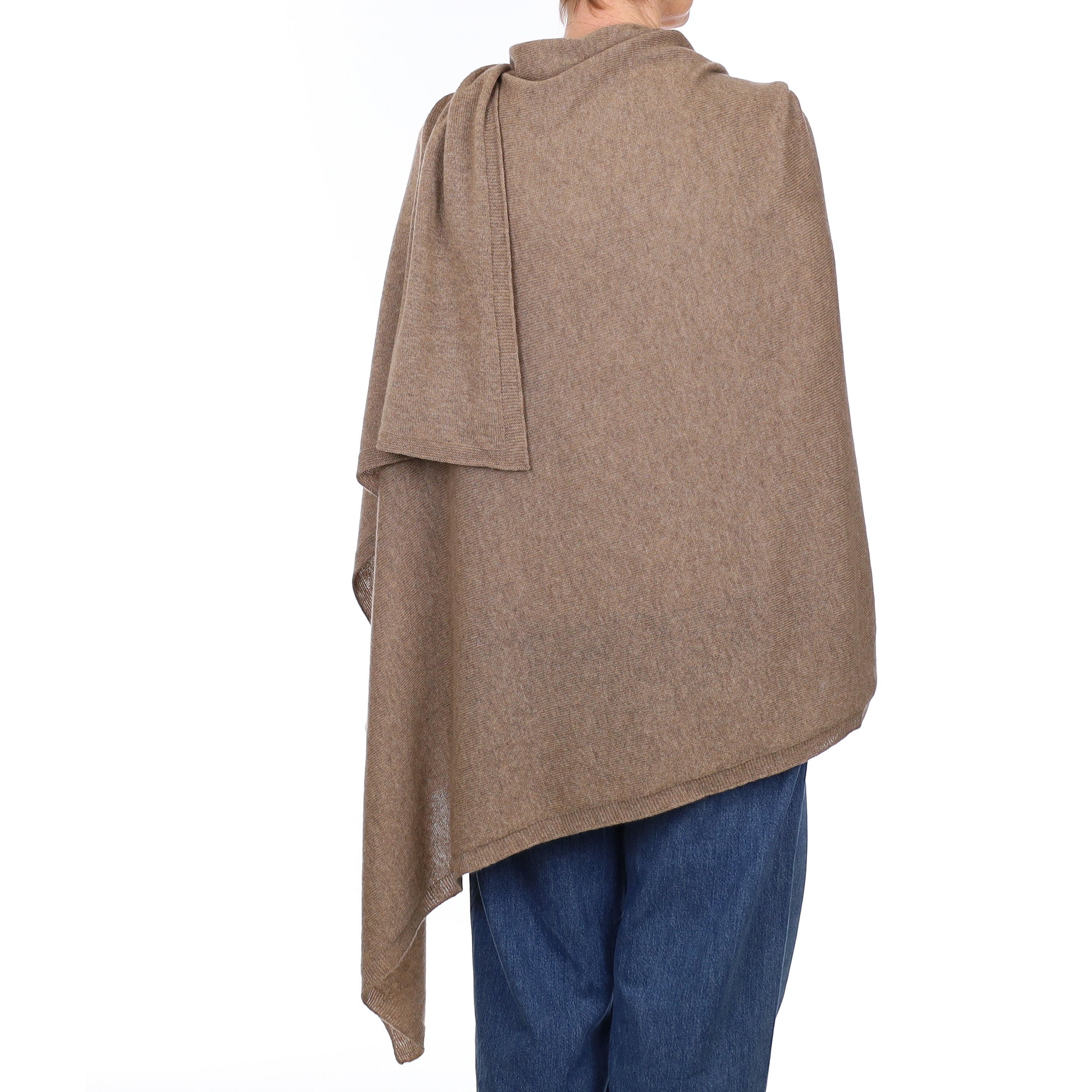 Brand New Scottish Taupe Brown Cashmere Wrap Extra Large