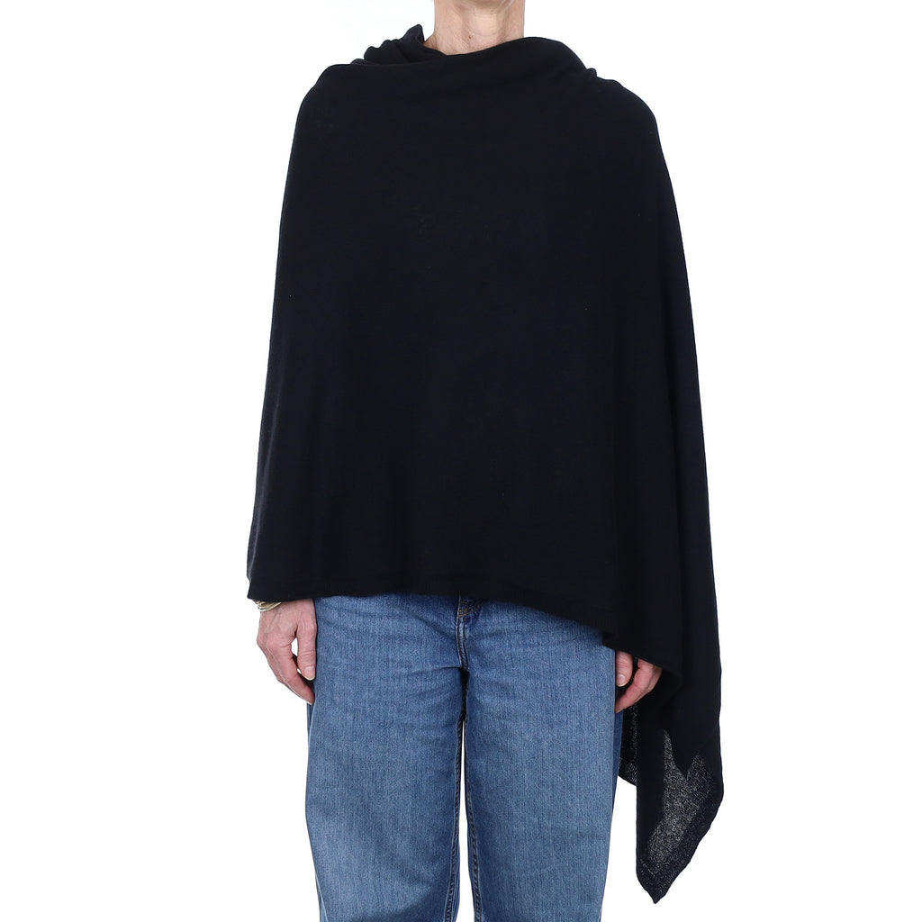 Brand New Scottish Black Cashmere Wrap Extra Large