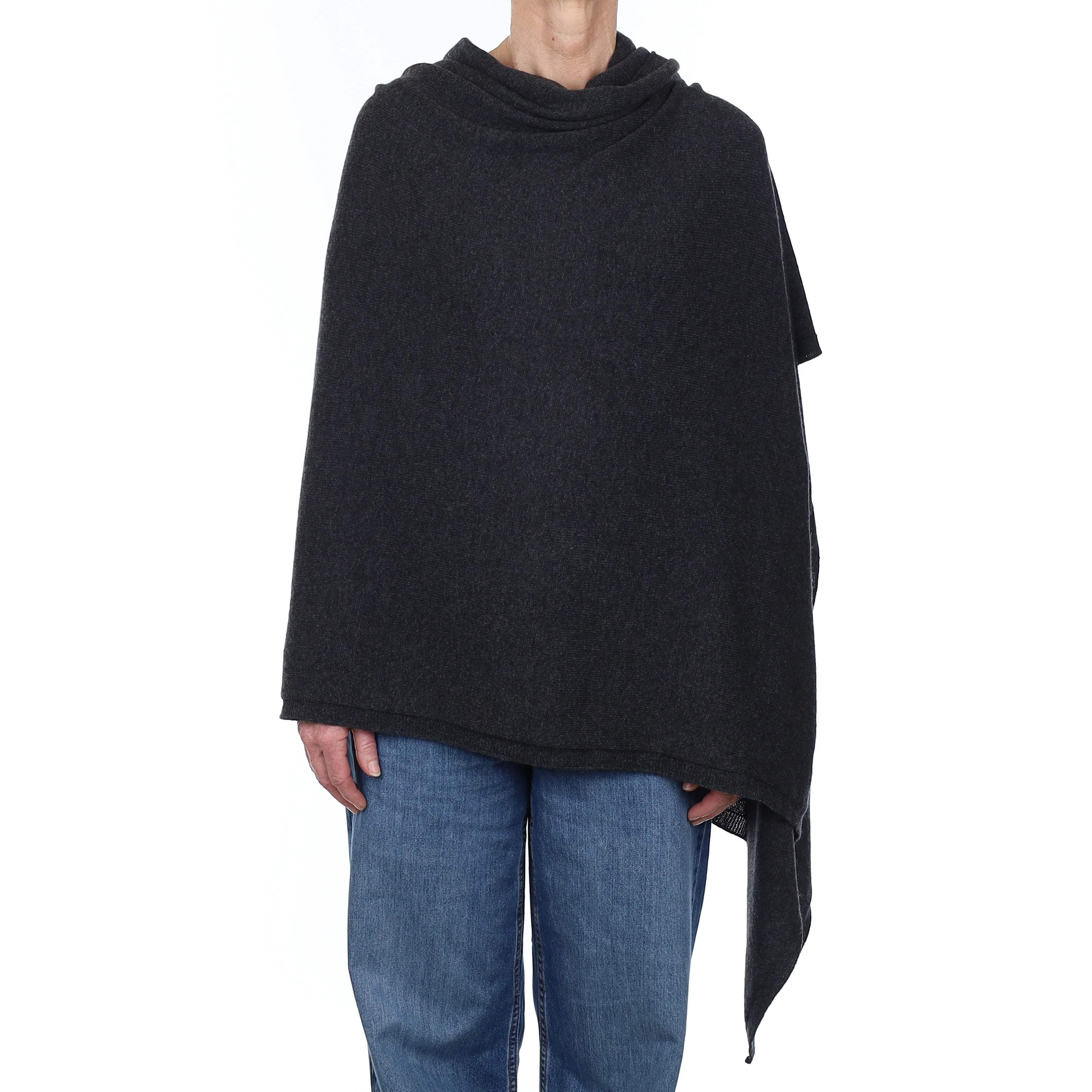 Brand New Scottish Charcoal Grey Cashmere Wrap Extra Large