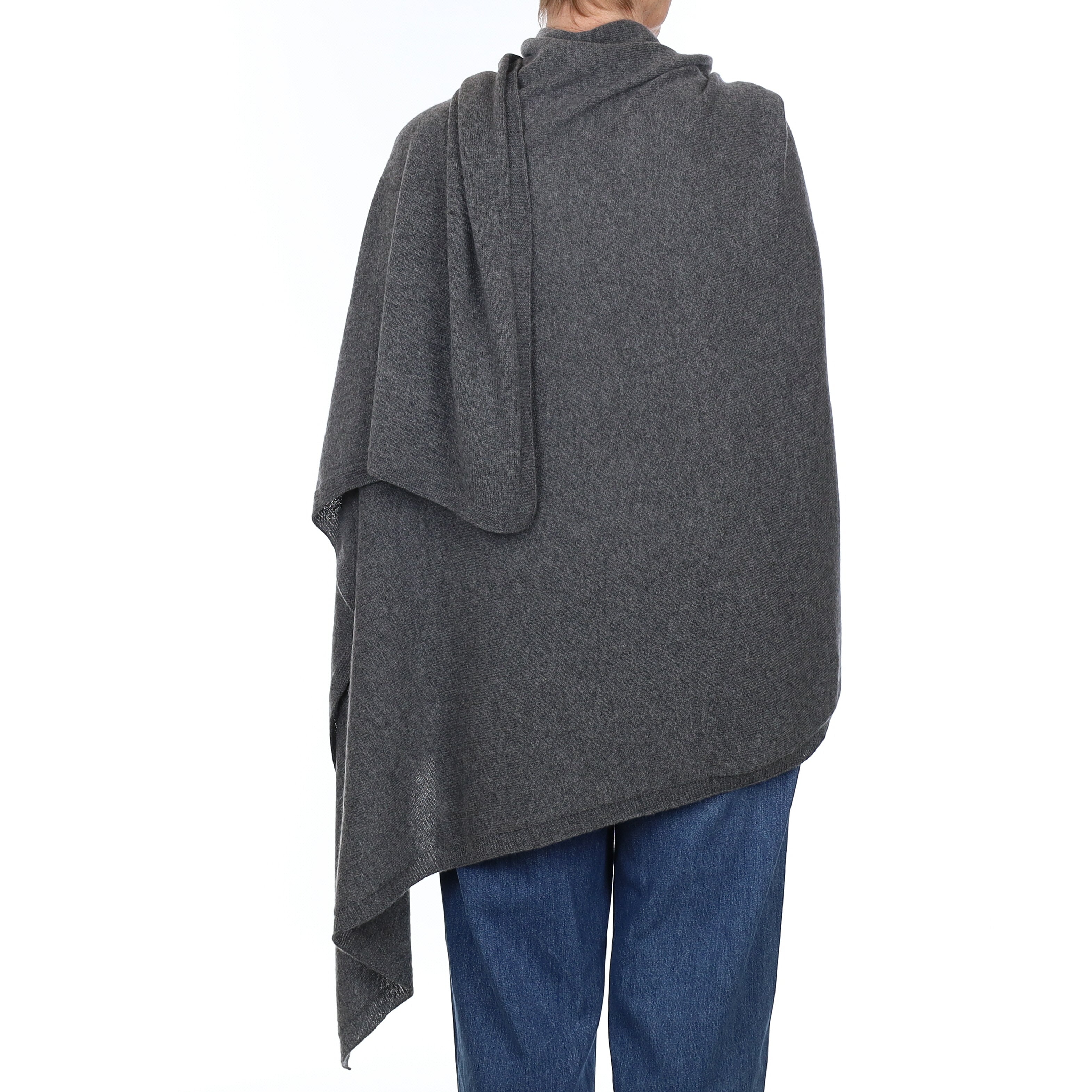 Brand New Scottish Slate Grey Cashmere Wrap Extra Large