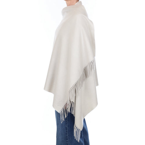 Brand New Scottish Alex Begg Frost Grey Luxury Woven Cashmere Wrap