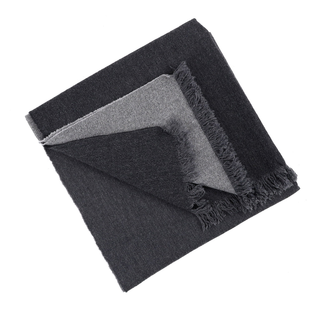 Brand New Begg & Co Grey Ombré Cashmere Woven Wrap