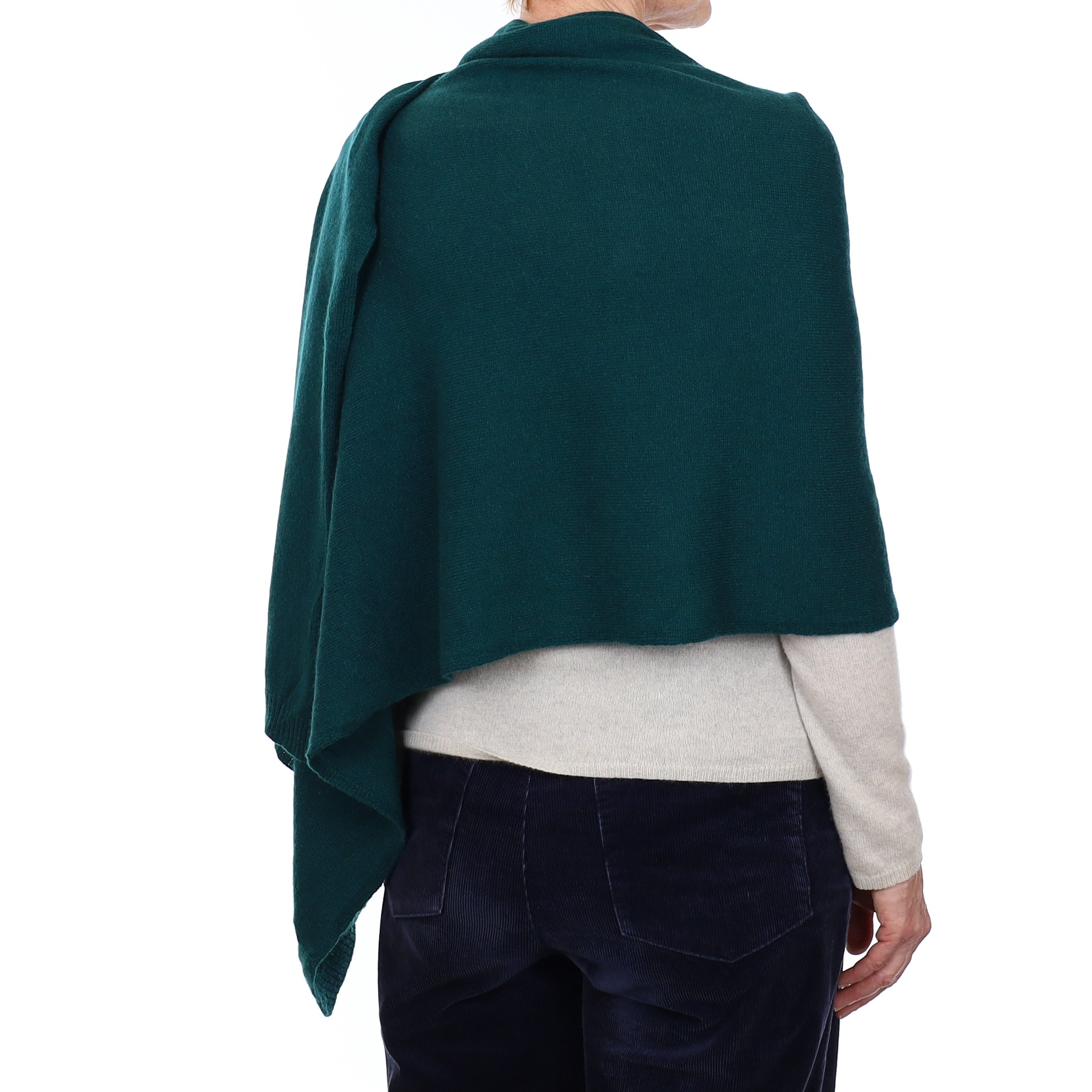 Brand New Forest Green Recycled Cashmere Wrap