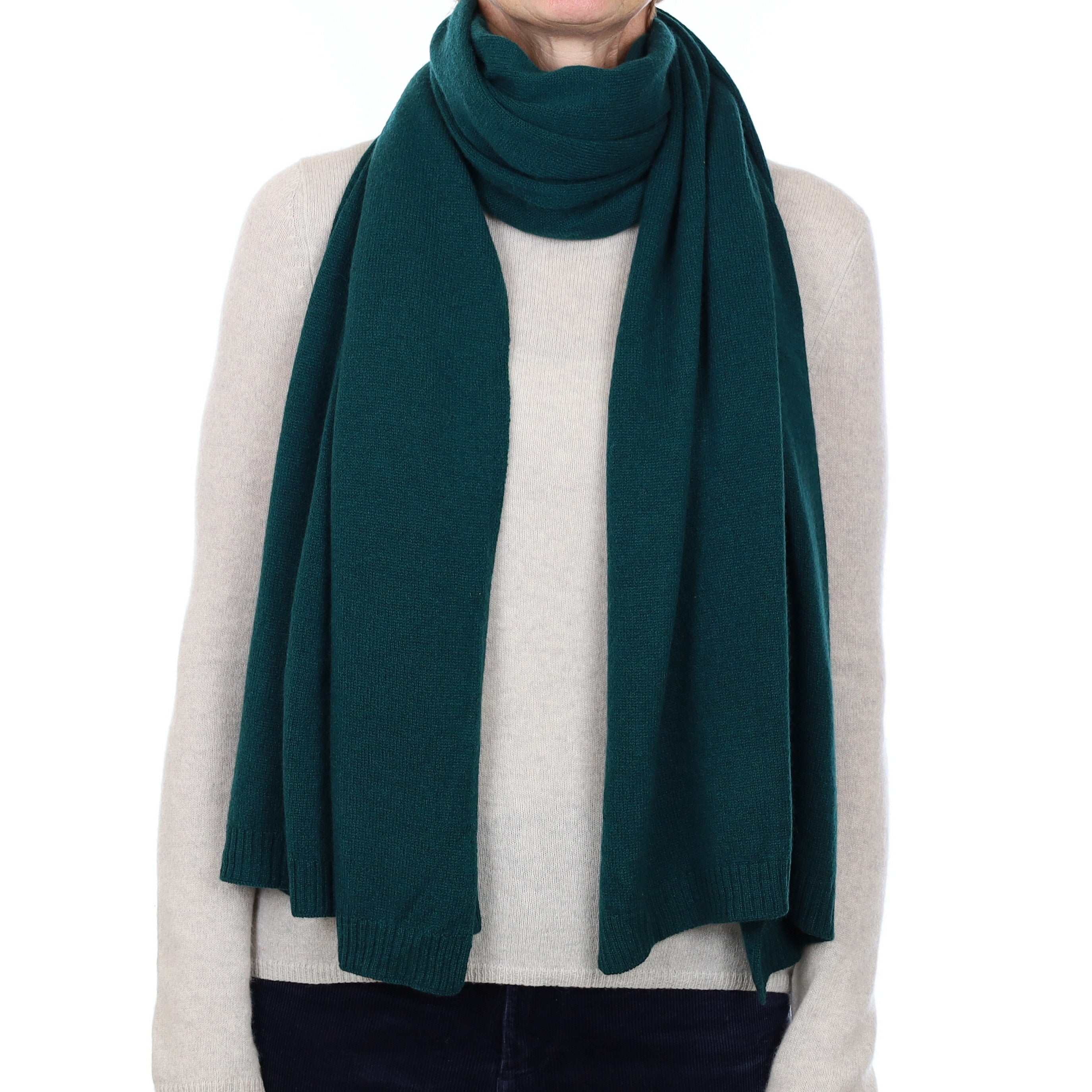 Brand New Forest Green Recycled Cashmere Wrap