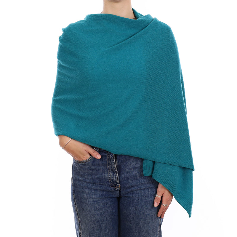 Brand New Teal Recycled Cashmere Wrap