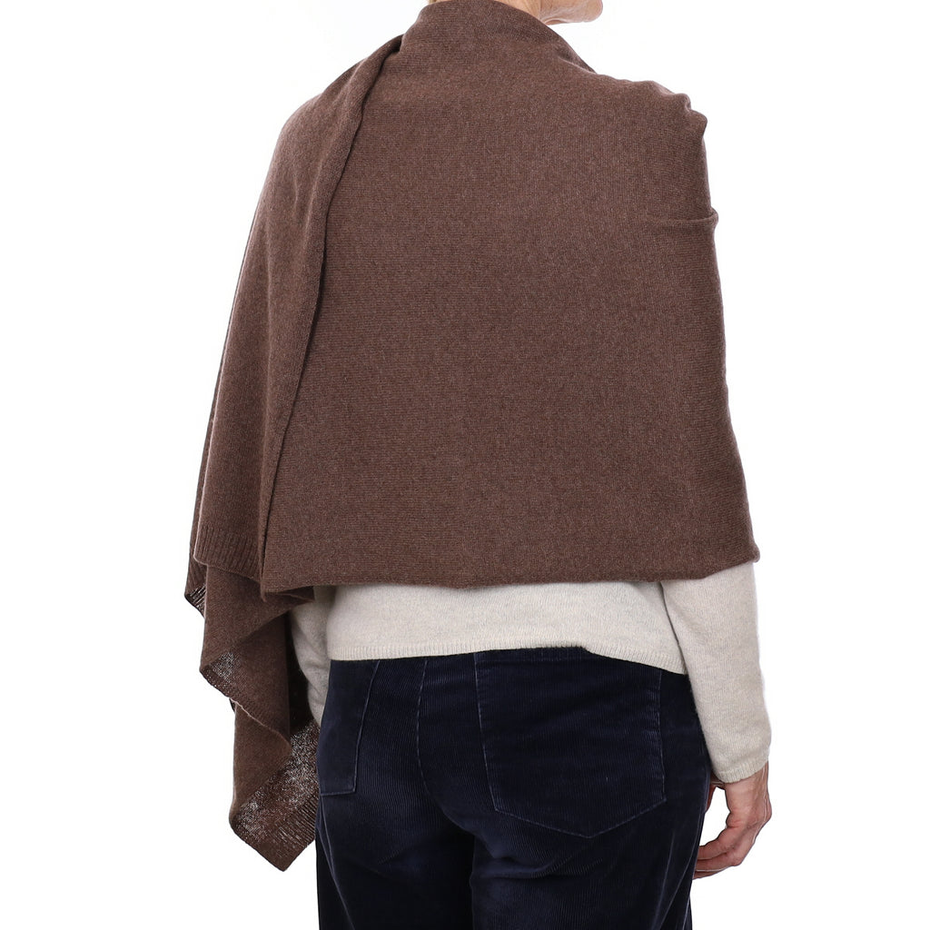 Brand New Mocha Brown Recycled Cashmere Wrap