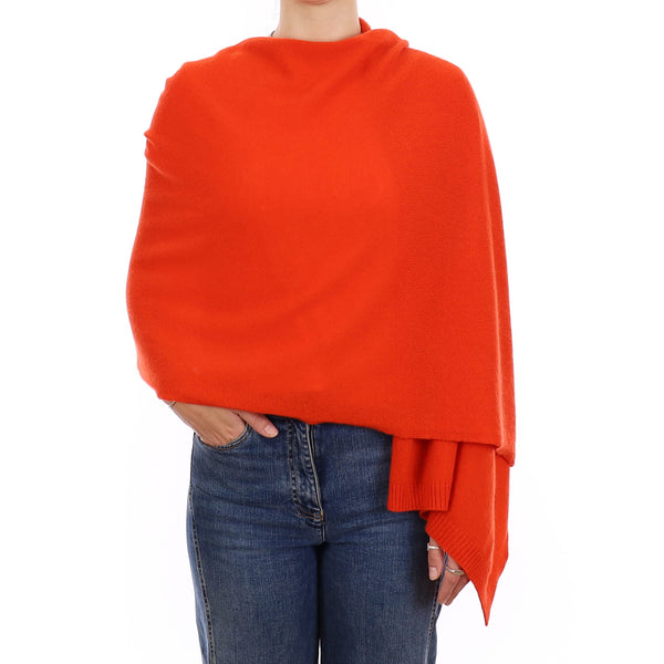 Brand New Sunburst Orange Recycled Cashmere Wrap