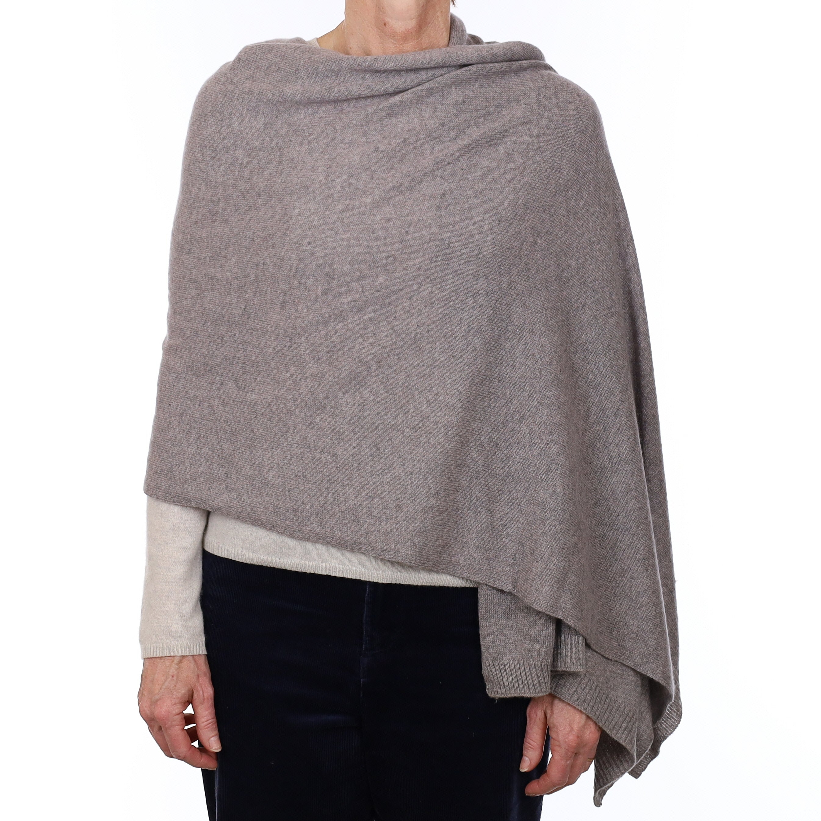 Brand New Ash Grey Recycled Cashmere Wrap