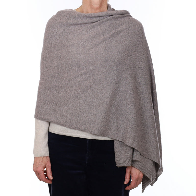 Brand New Ash Grey Recycled Cashmere Wrap
