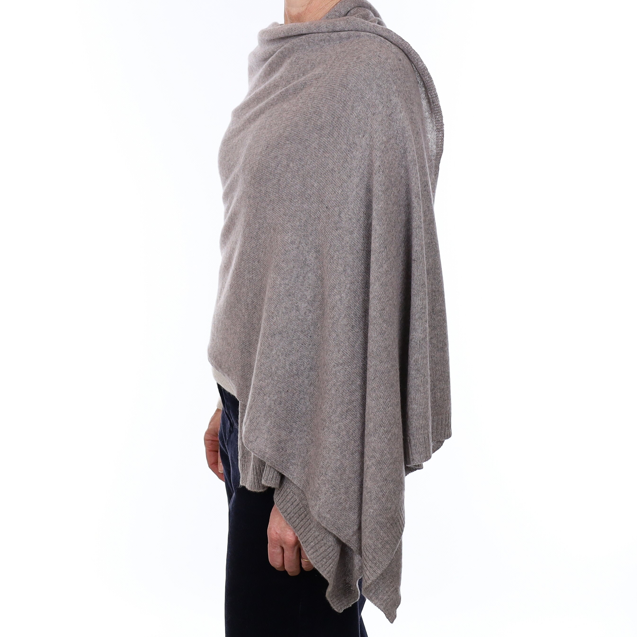 Brand New Ash Grey Recycled Cashmere Wrap