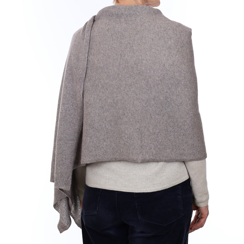 Brand New Ash Grey Recycled Cashmere Wrap