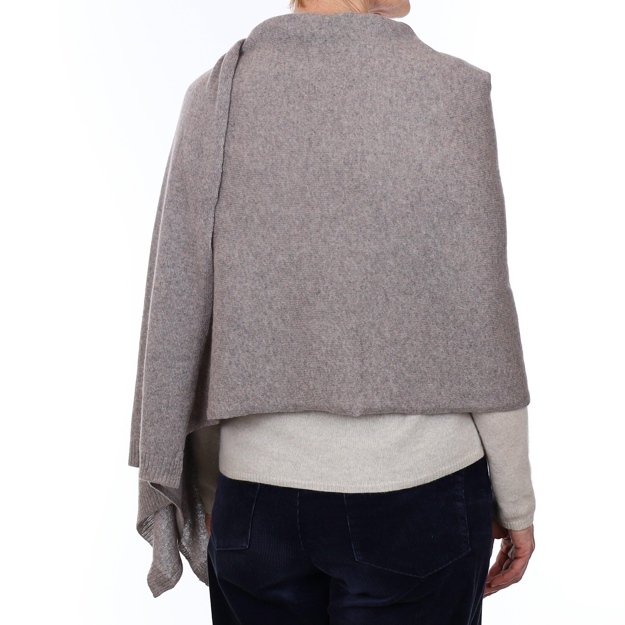 Brand New Ash Grey Recycled Cashmere Wrap