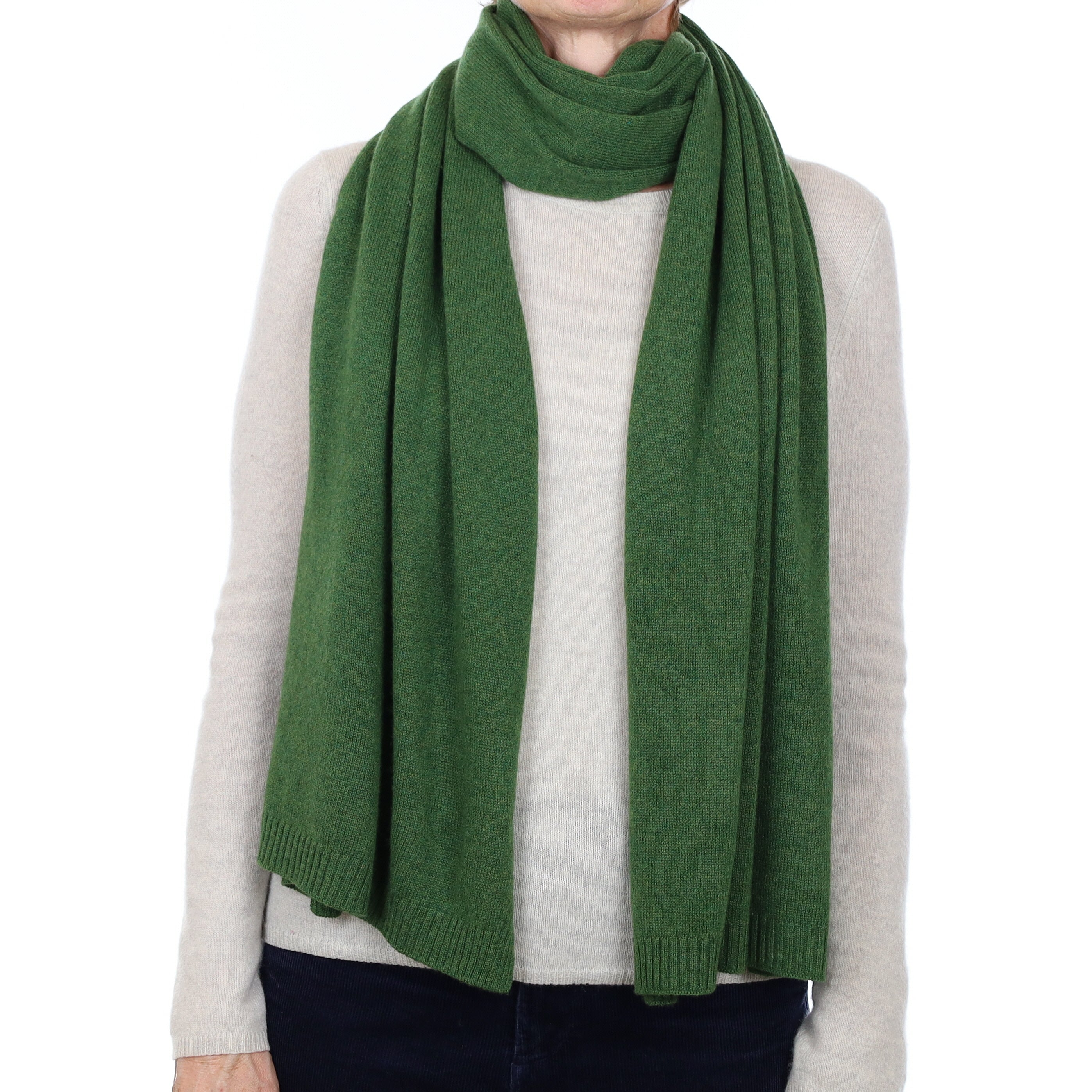 Brand New Willow Green Recycled Cashmere Wrap