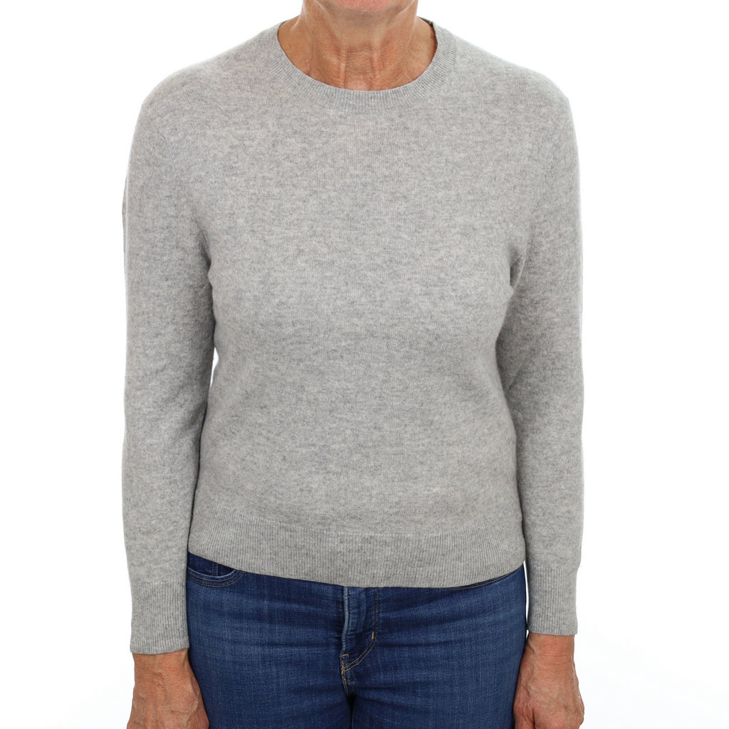 Smoke Grey Cashmere Crew Neck Jumper Medium