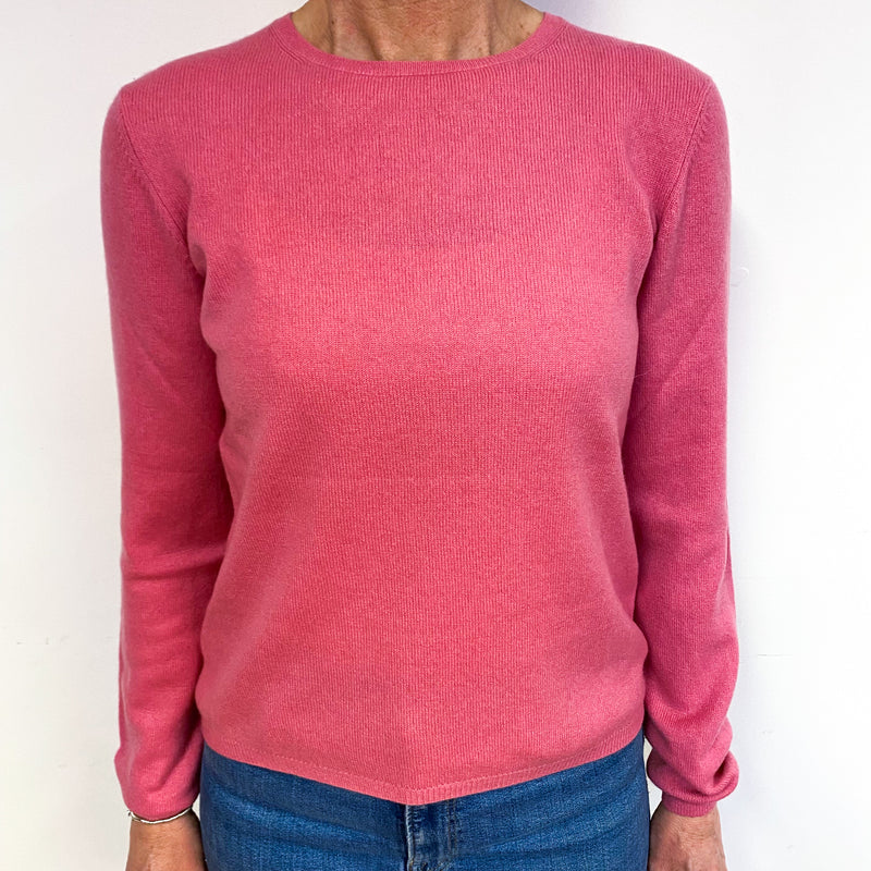 Bubblegum Pink Cashmere Crew Neck Jumper Medium NEARLY NEW CASHMERE CO.