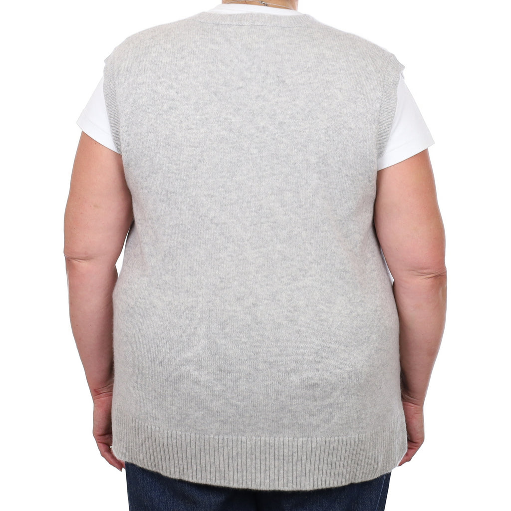 Brand New Mist Grey Luxury Cashmere Tank Top Extra Large UK 20-22
