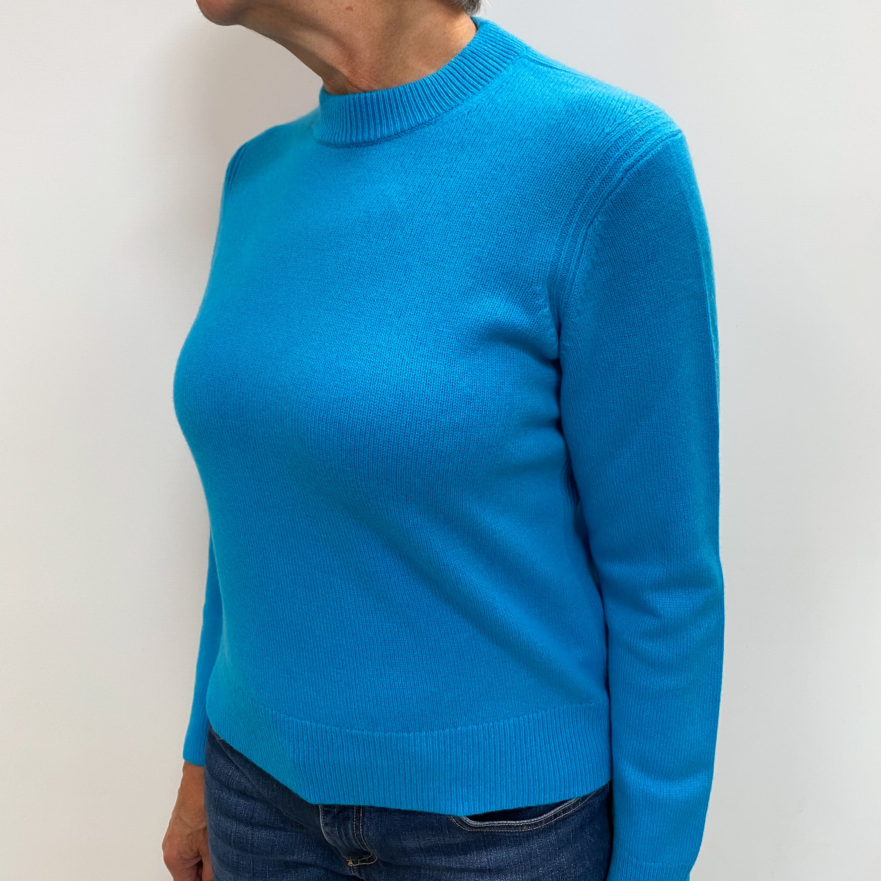 Cos Turquoise Cashmere Crew Neck Jumper Medium
