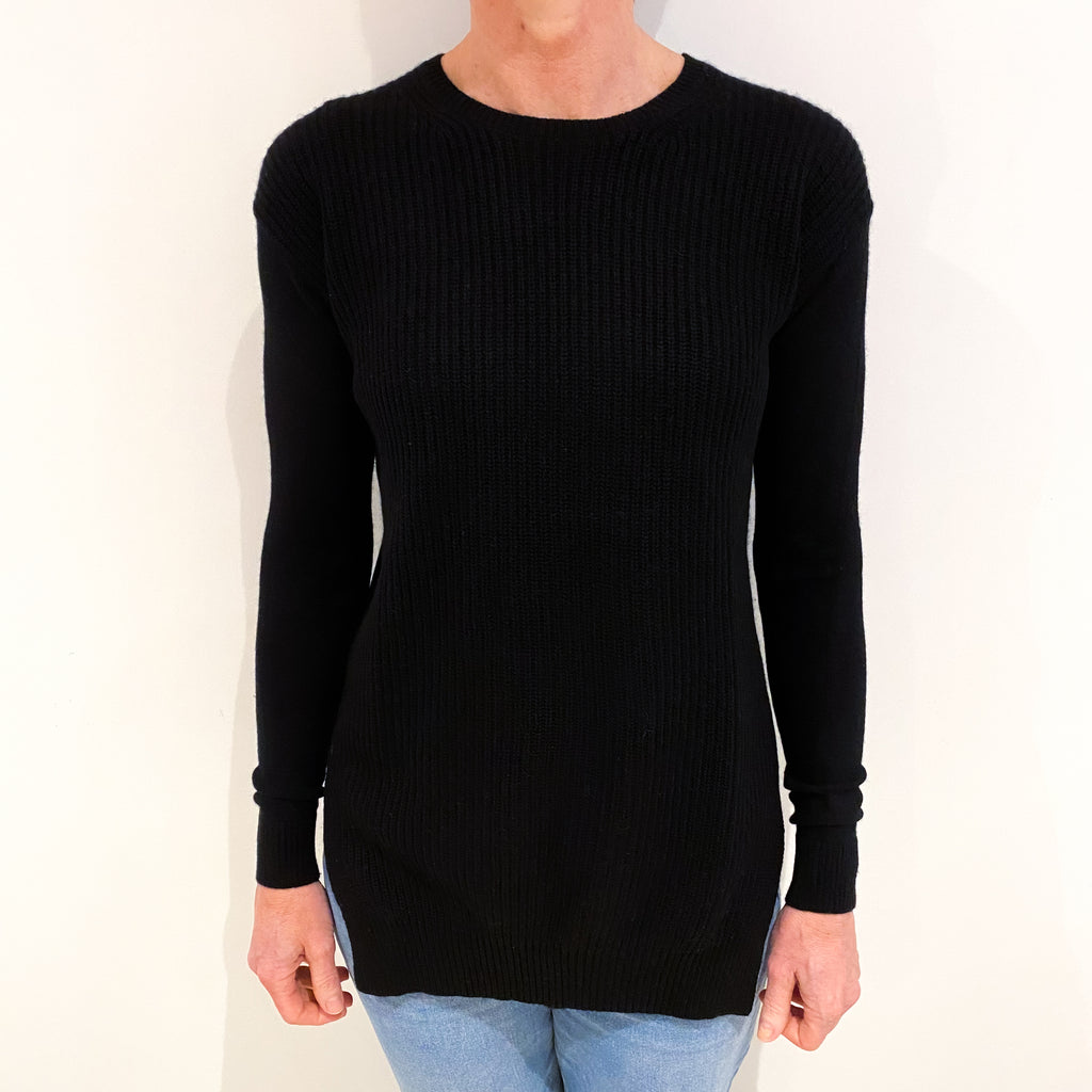 Theory Black Cashmere Crew Neck Jumper Small