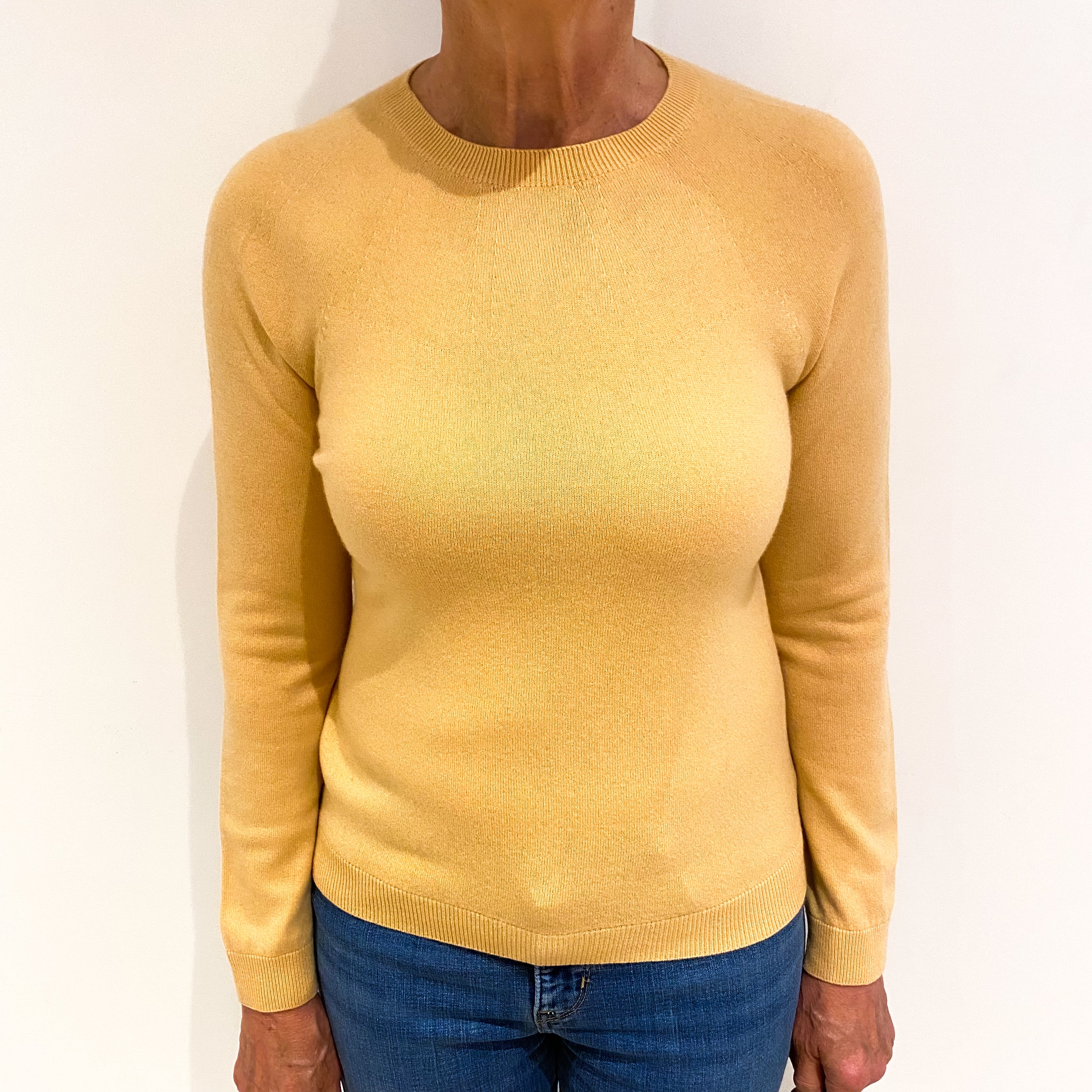 Pale Apricot Cashmere Crew Neck Jumper Medium