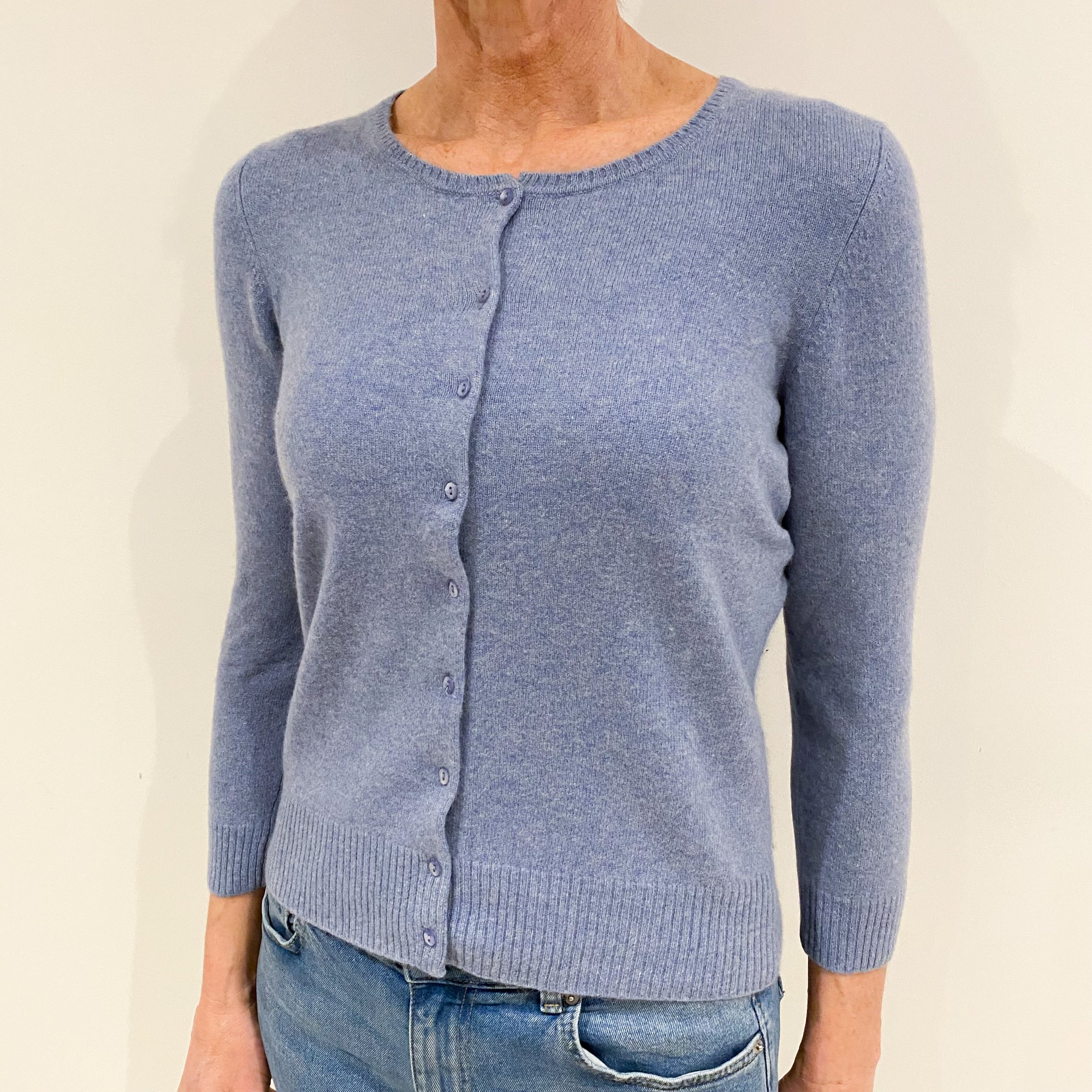 Sky Blue Cashmere Cardigan Small