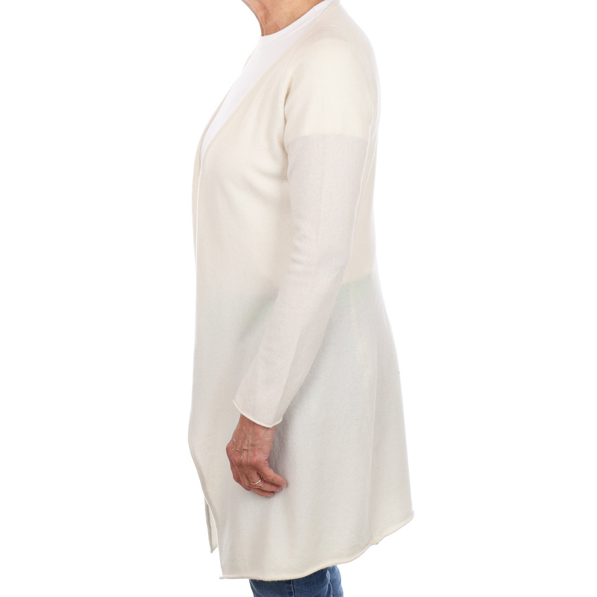 Cream Cashmere Edge To Edge Cardigan Medium