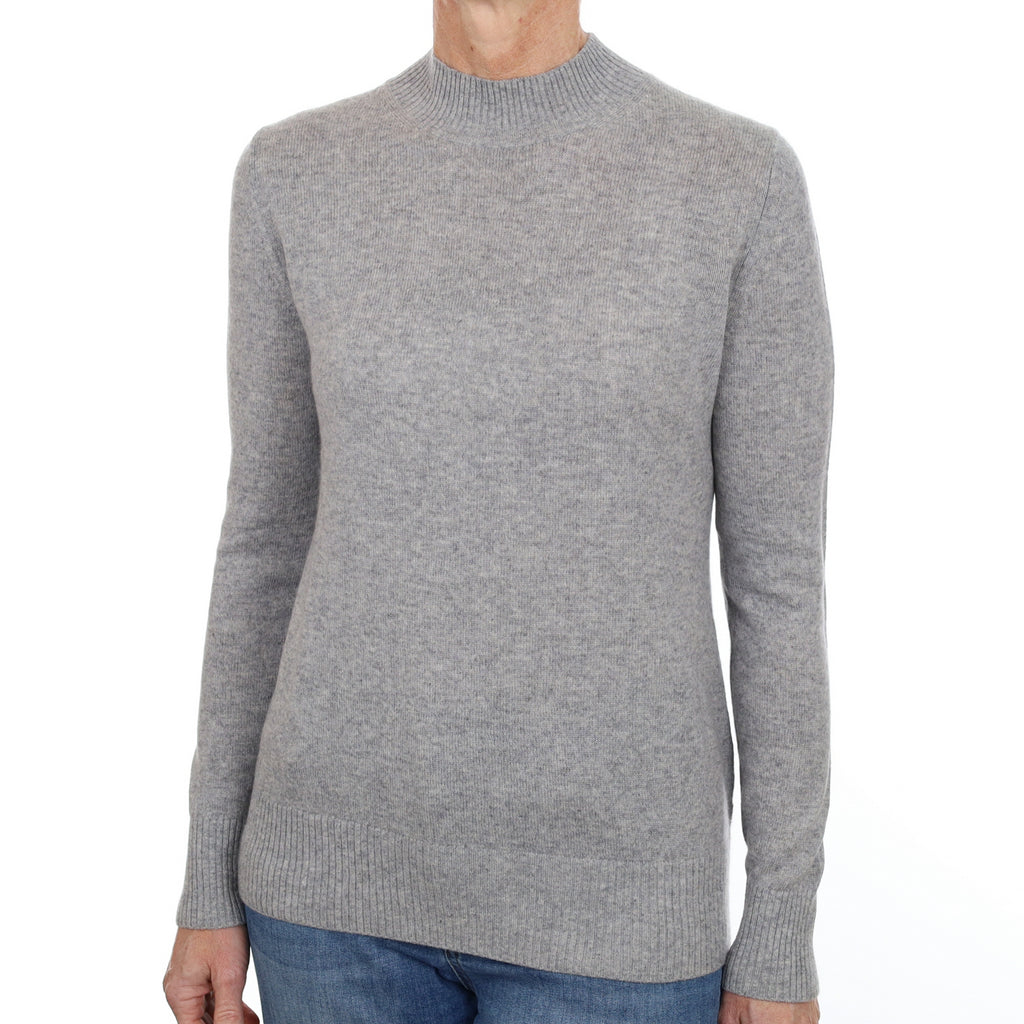 Smoke Grey Cashmere Turtle Neck Jumper Small