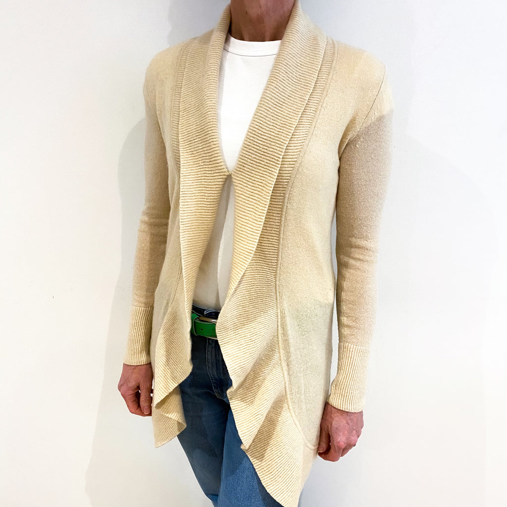 Lily Pulitzer Vanilla Beige Cashmere Shawl Neck Cardigan Small