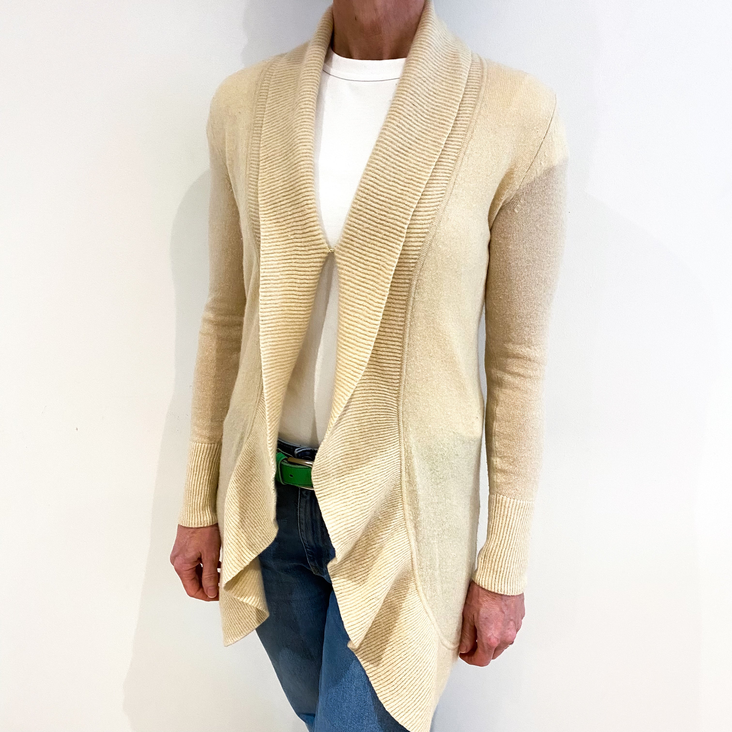 Lily Pulitzer Vanilla Beige Cashmere Shawl Neck Cardigan Small