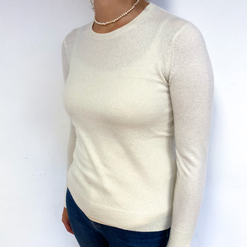 Everlane Winter White Cashmere Crew Neck Jumper Small