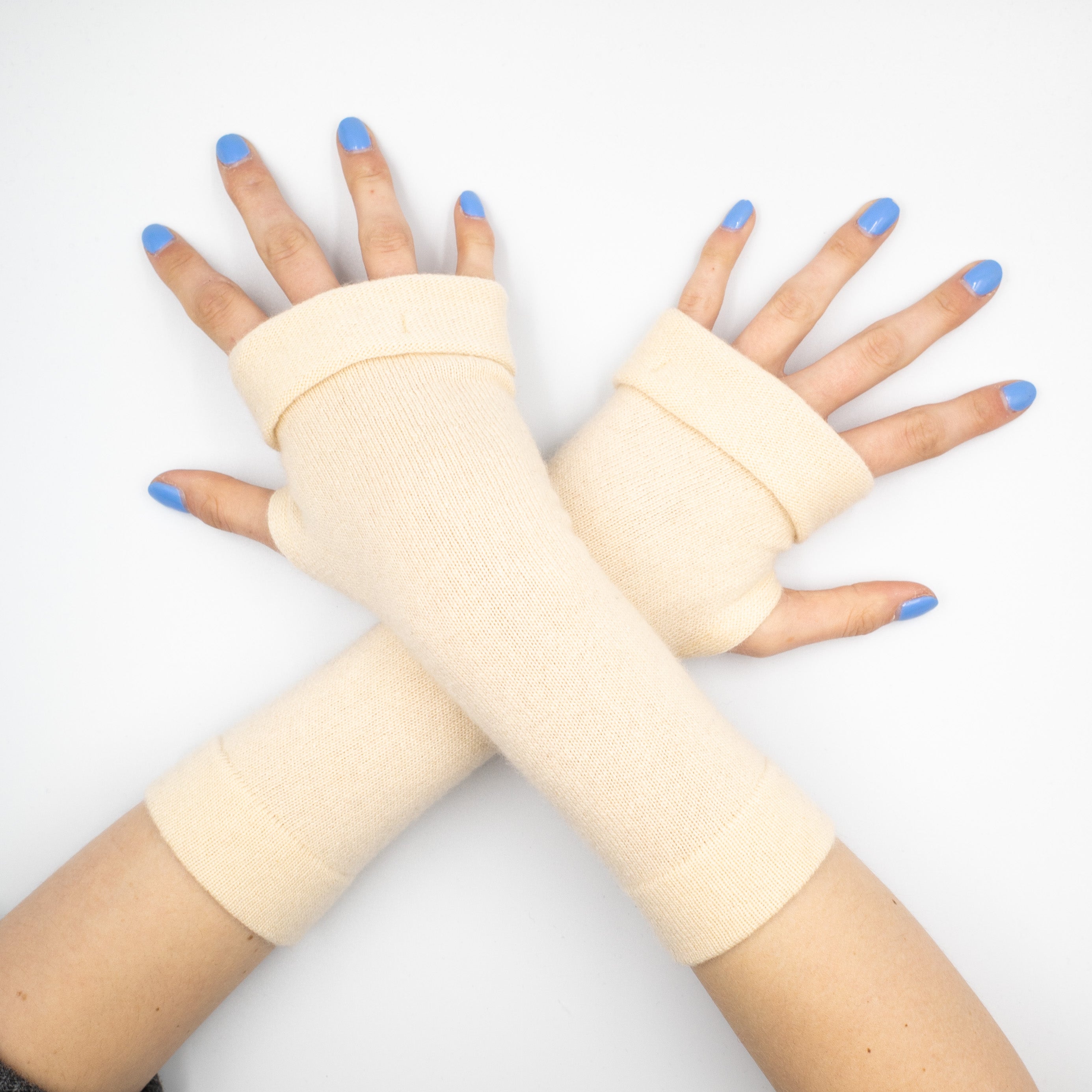 Ivory Fingerless Gloves