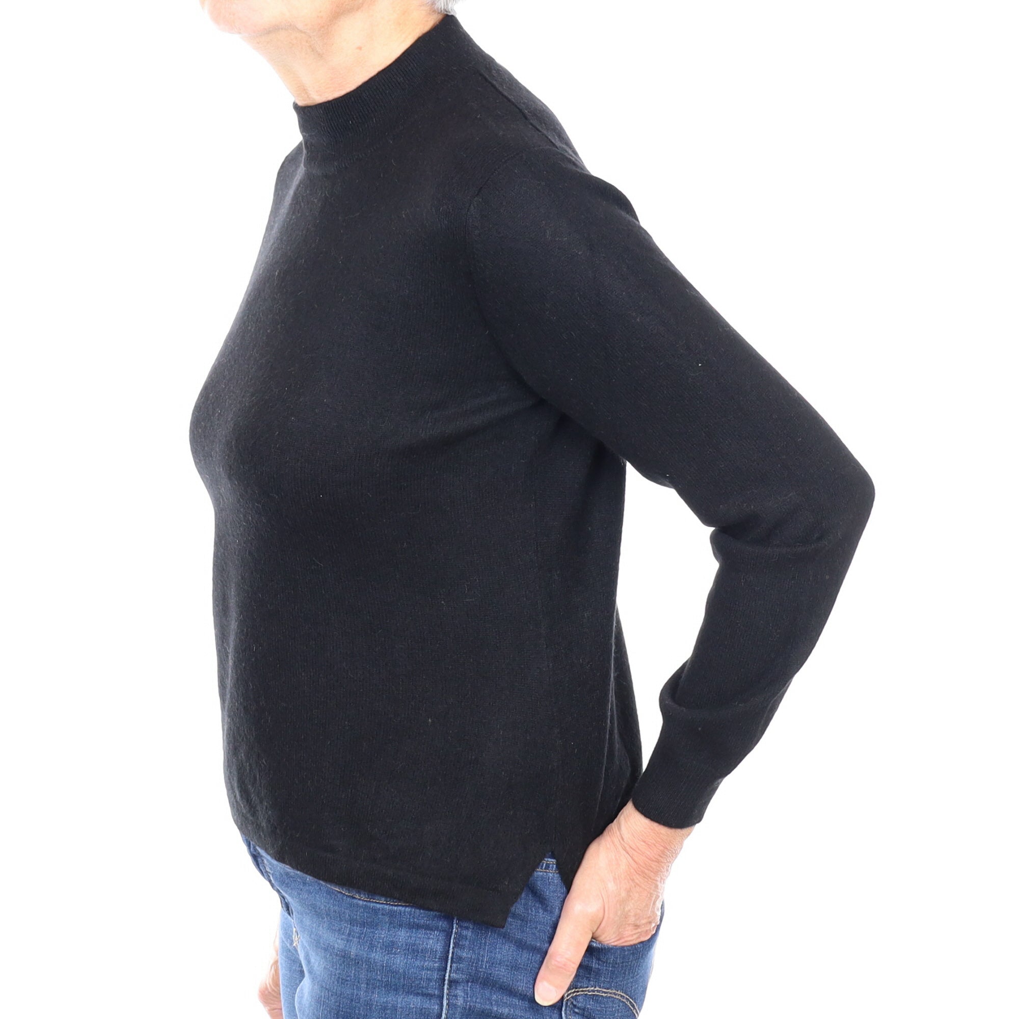 Black Cashmere Turtle Neck Jumper Medium