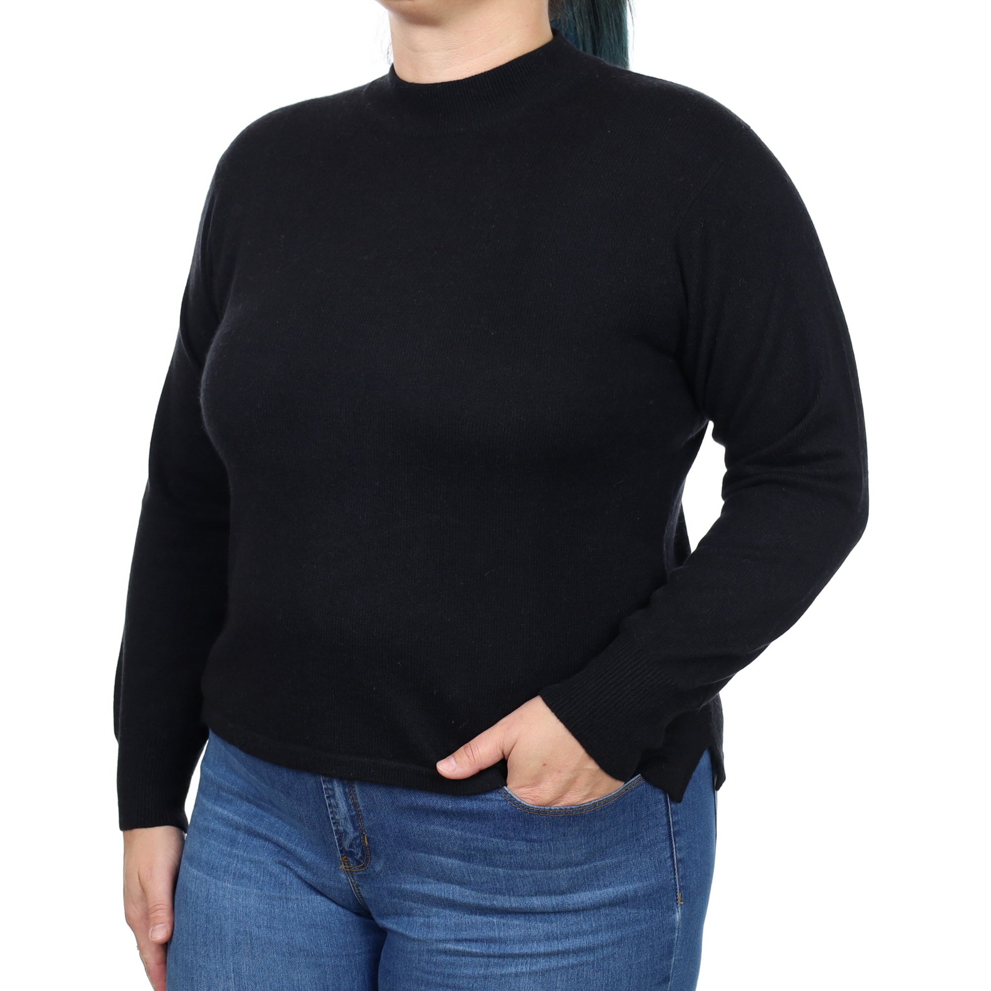 Black Cashmere Turtle Neck Jumper Large