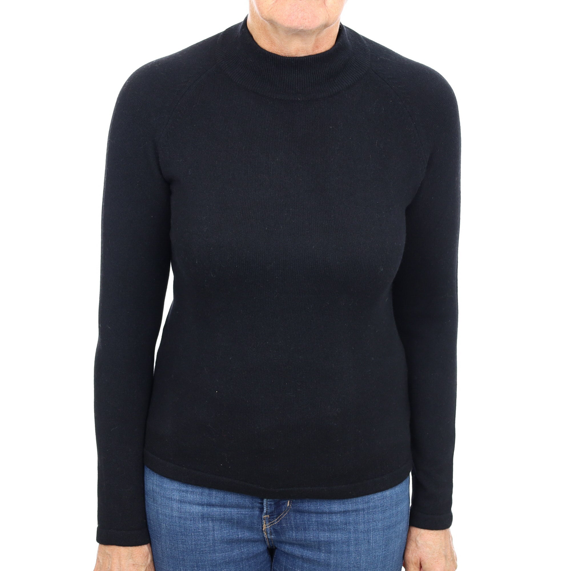 Black Cashmere Turtle Neck Jumper Medium
