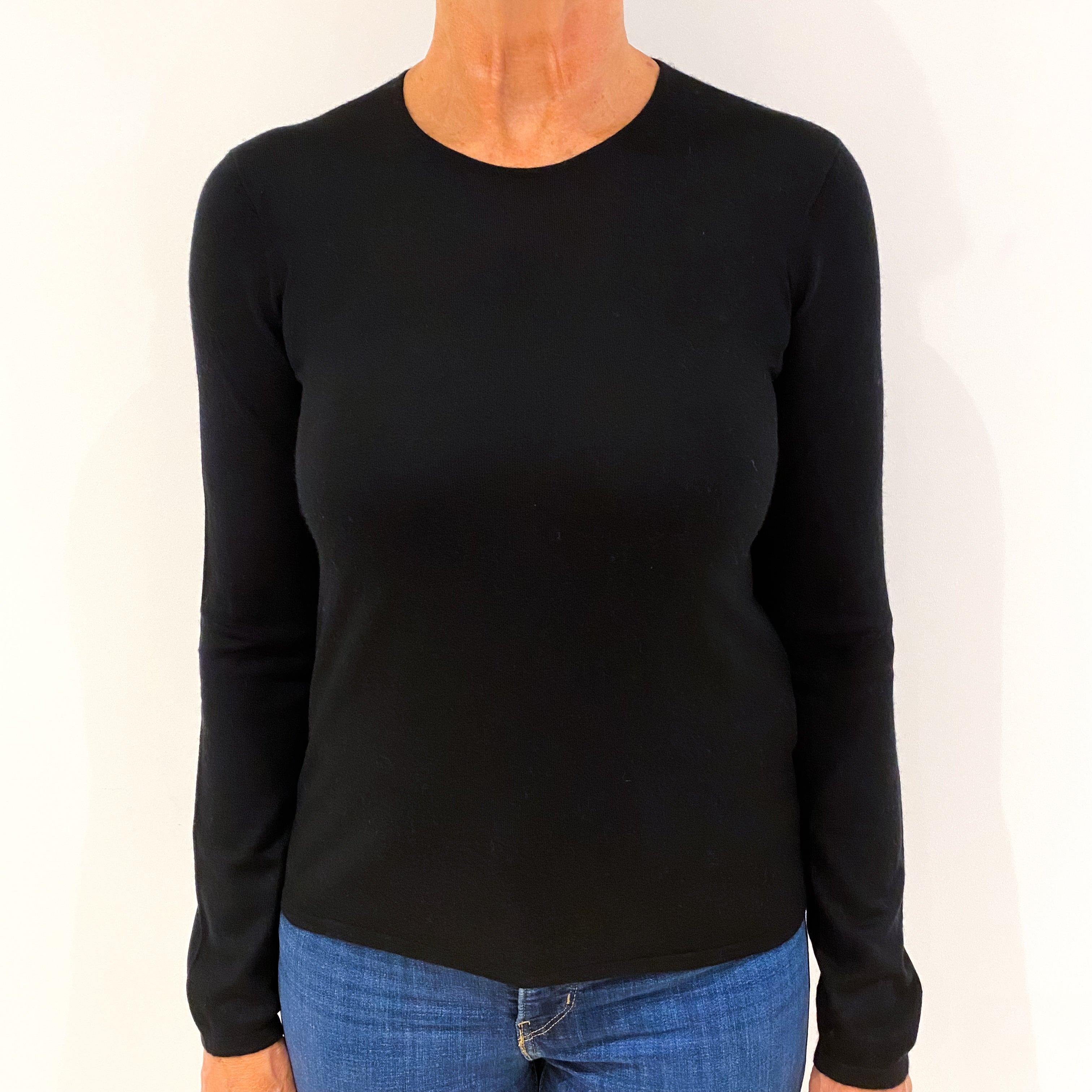 Ralph Lauren Black Cashmere Crew Neck Jumper Medium