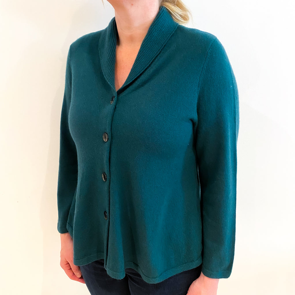 Racing Green Cashmere Shawl Collar Cardigan Large
