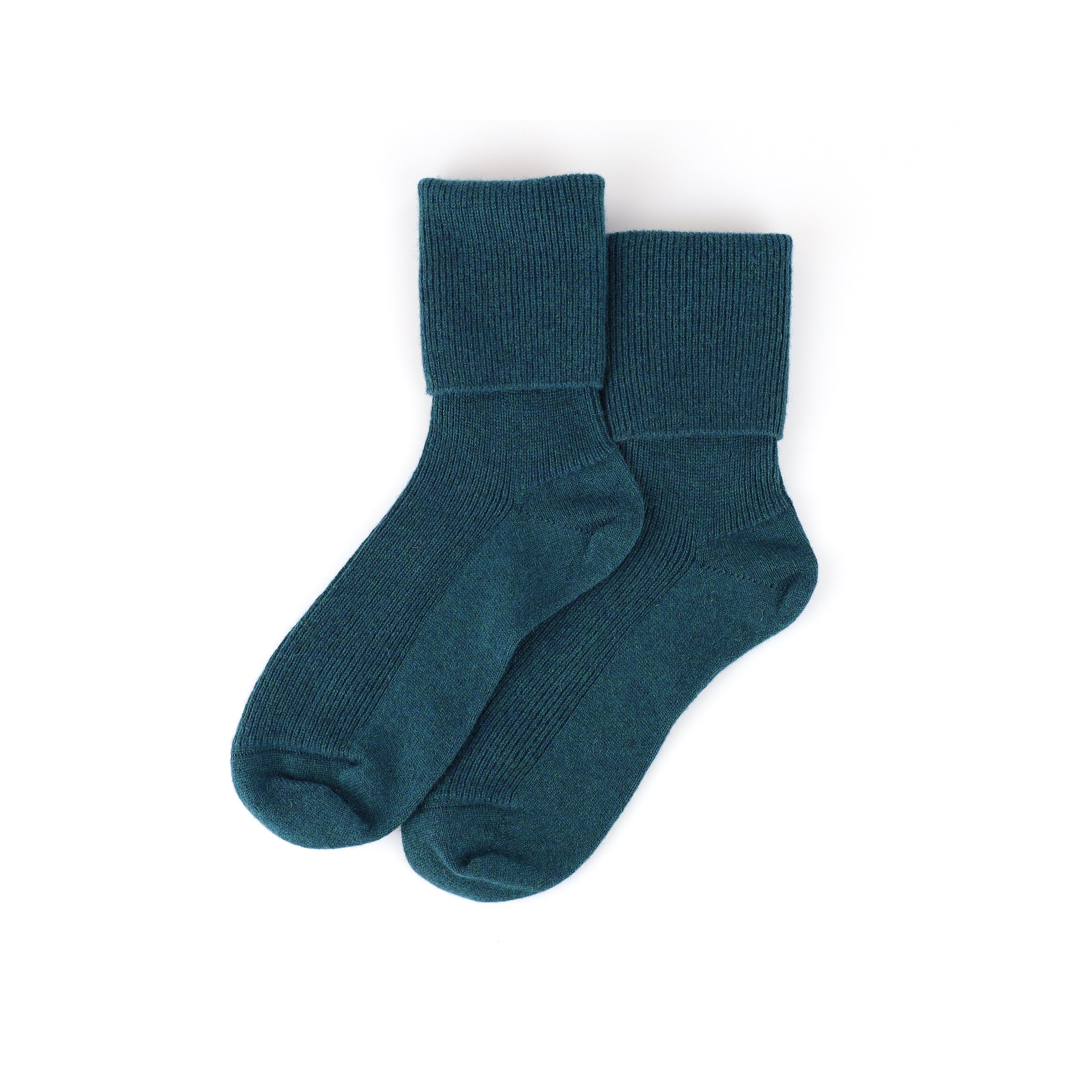 Brand New Scottish Bottle Green Ladies Cashmere Every Day Socks