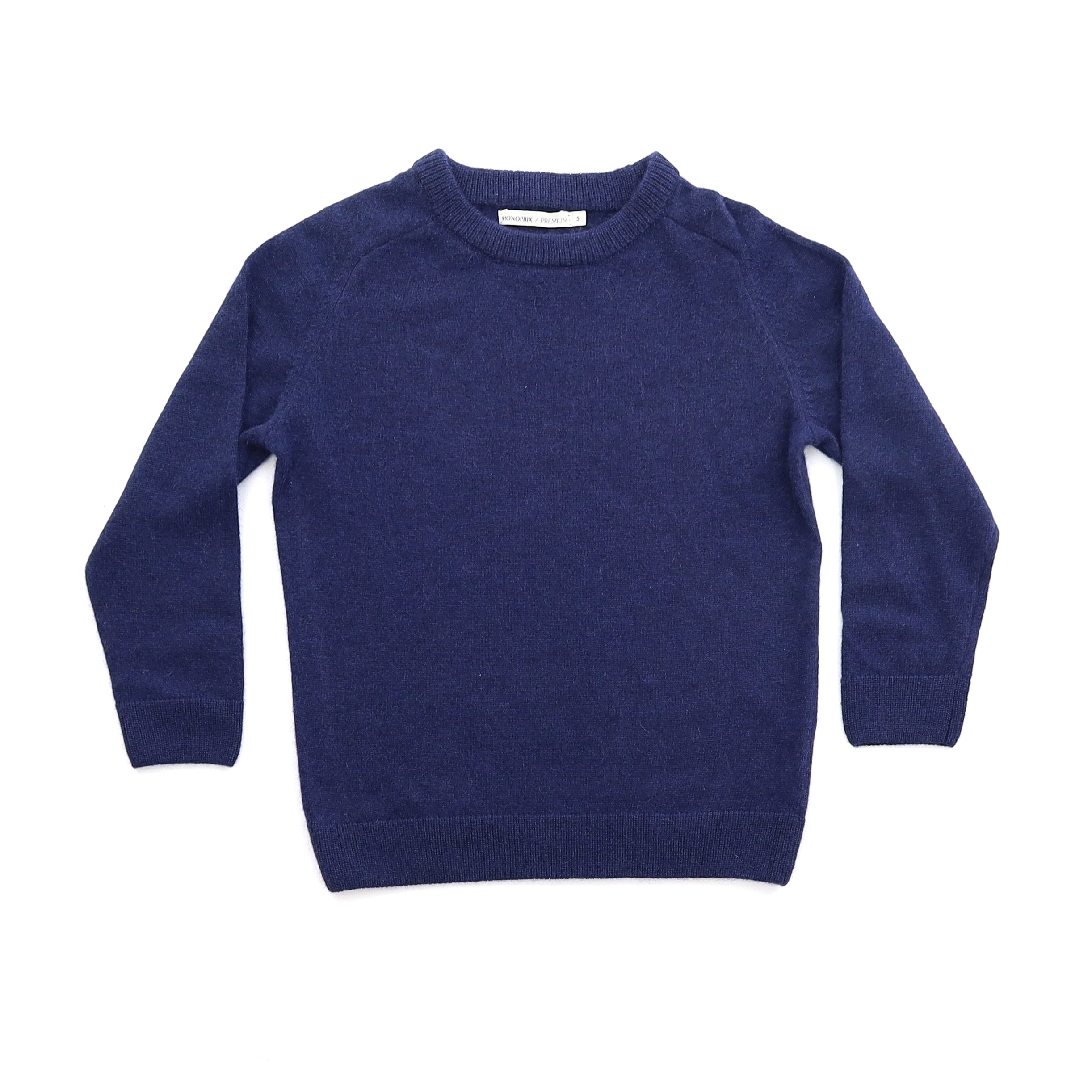 Children’s Navy Blue Cashmere Crew Neck Jumper Age 4-5