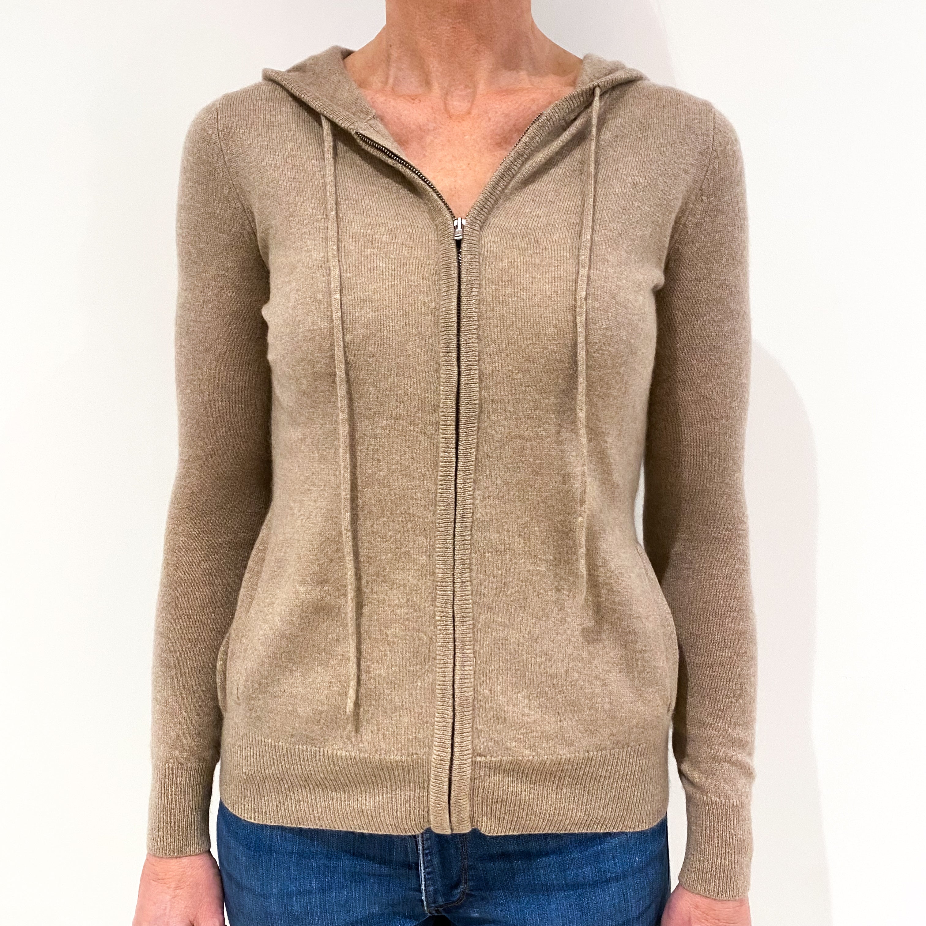 Fawn Brown Cashmere Hoodie Small