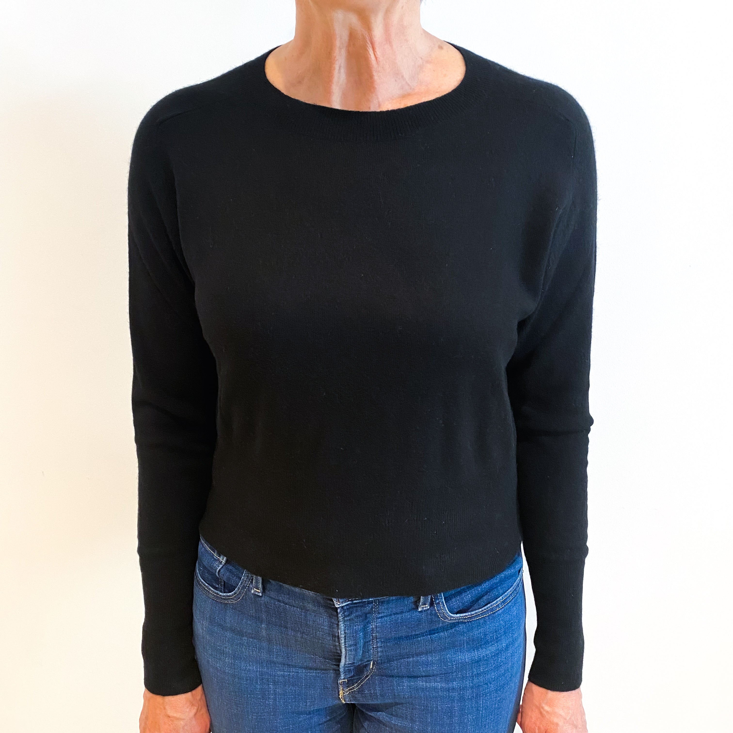 Theory Black Cashmere Crew Neck Jumper Medium