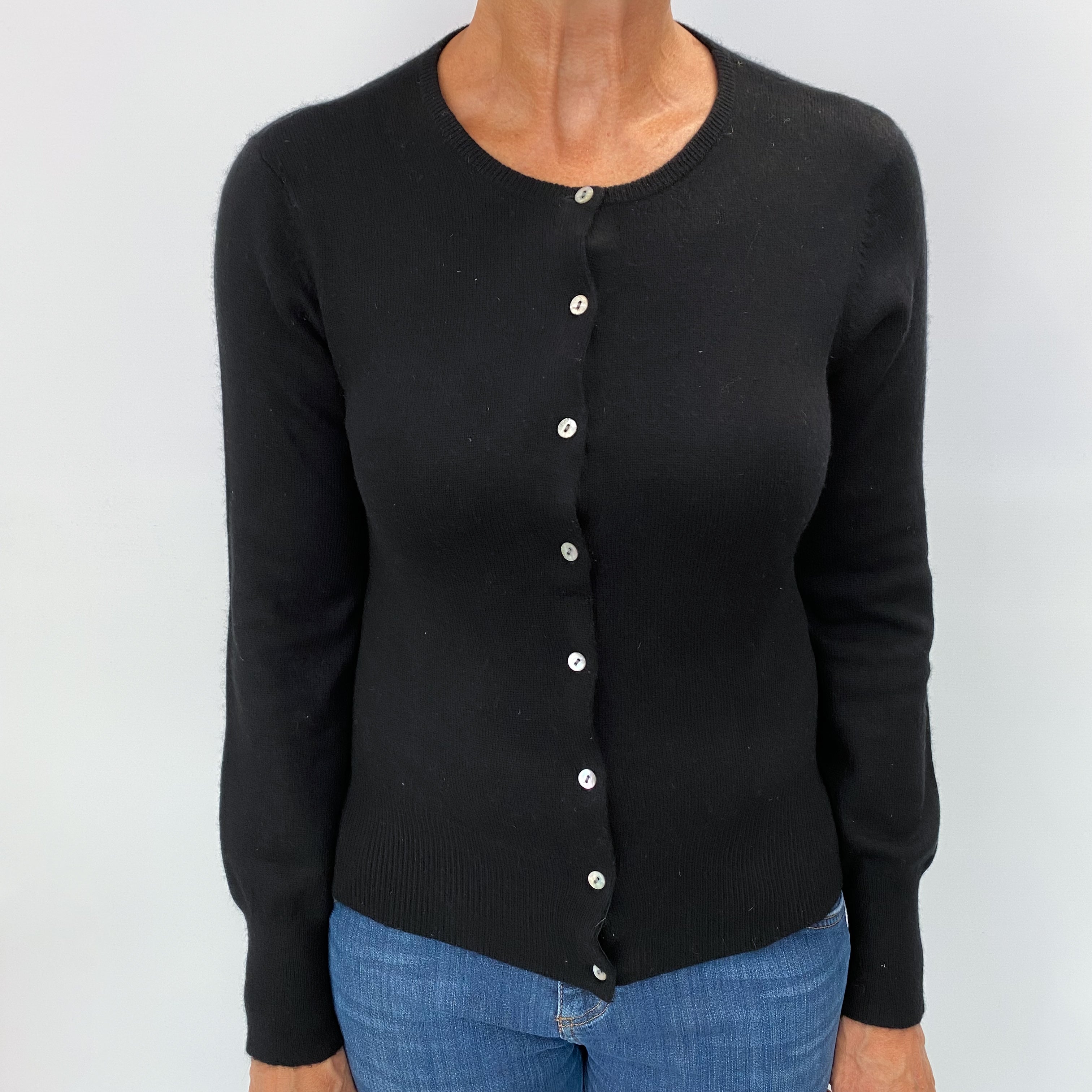 Black Cashmere Cardigan Medium
