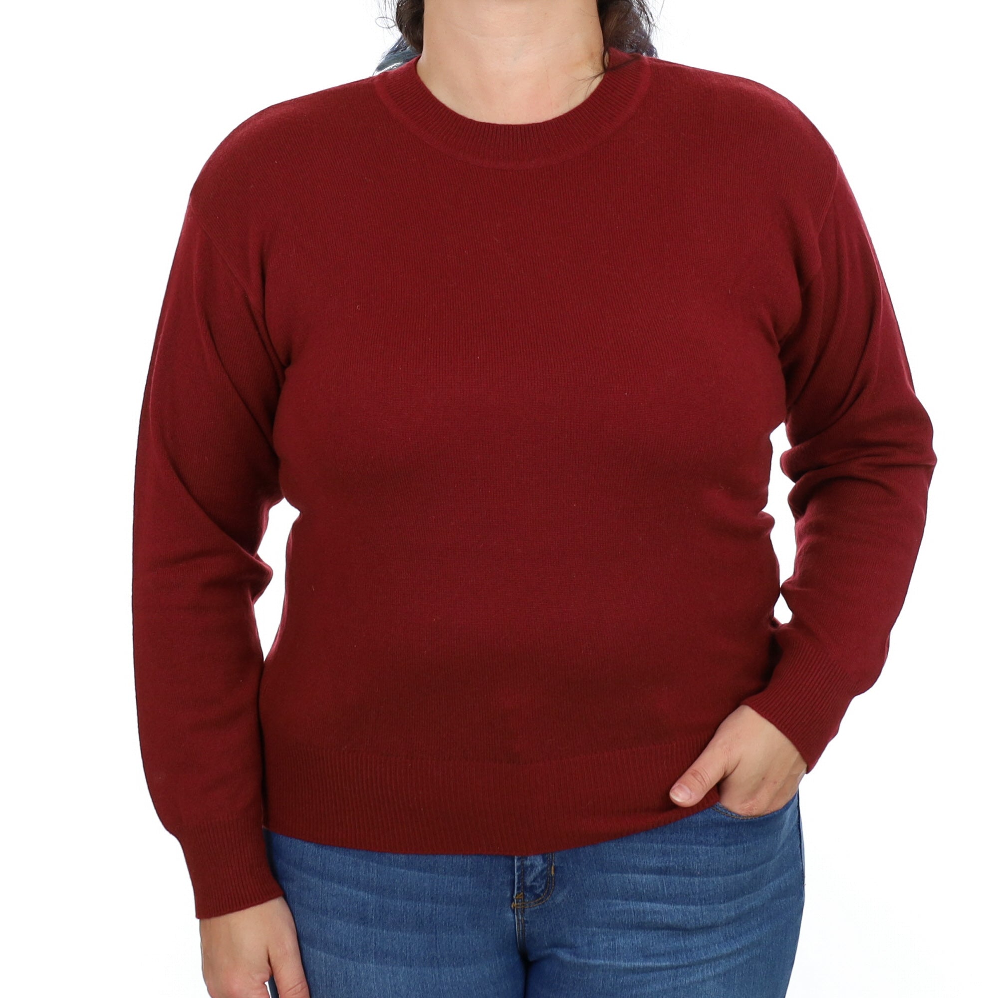 Phoenix Red Cashmere Crew Neck Jumper Large