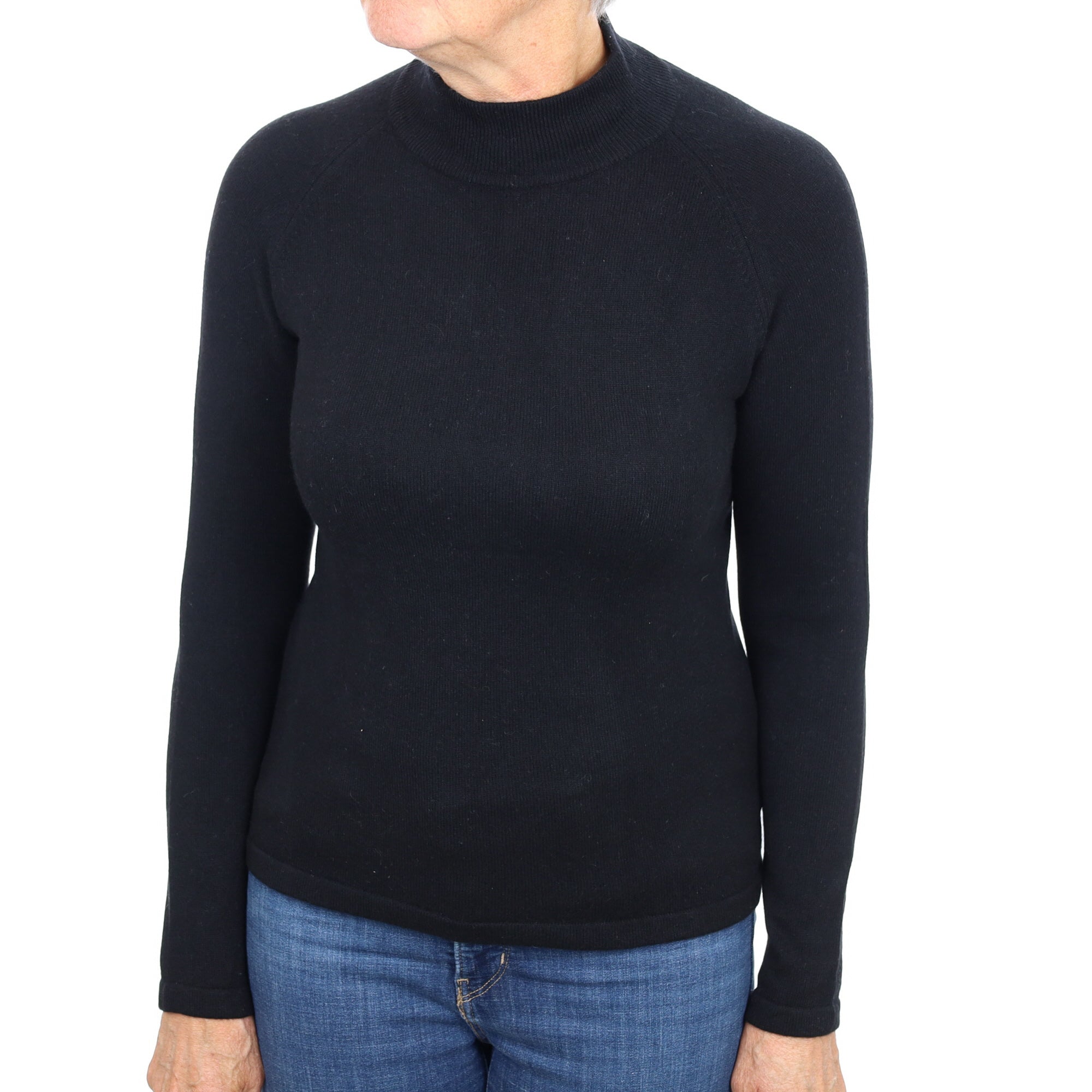 Black Cashmere Turtle Neck Jumper Medium