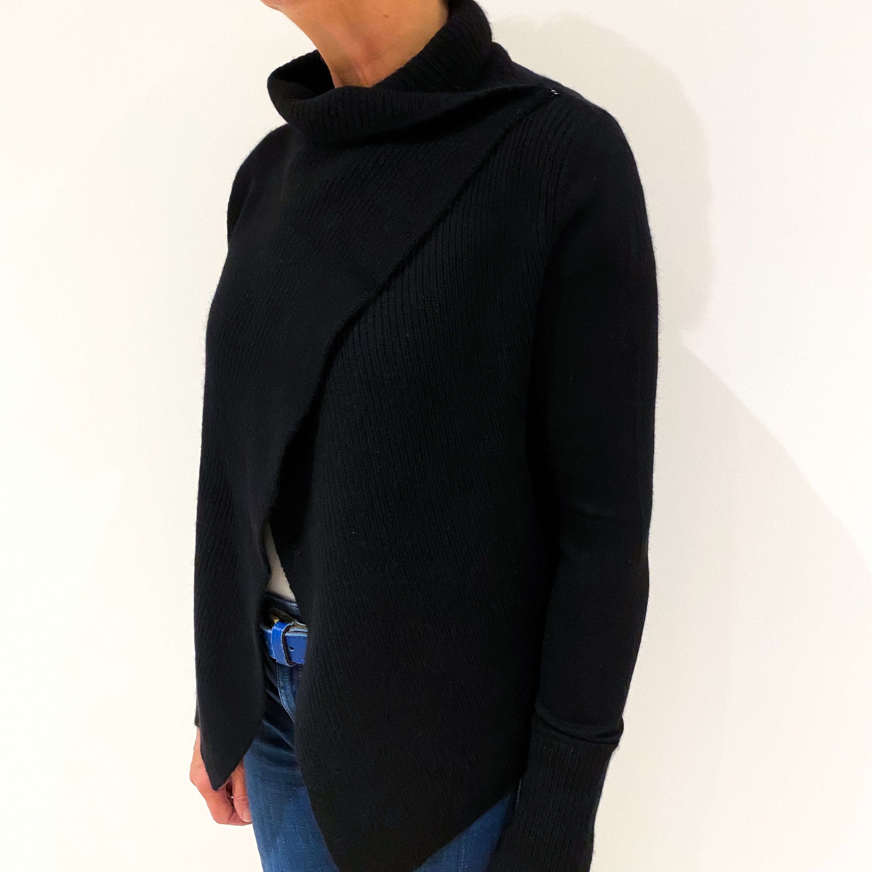 Black Cashmere Cardigan Medium