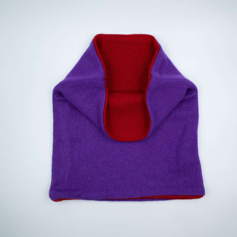 Mardi Gras Purple and Red Luxury Double Layered Snood