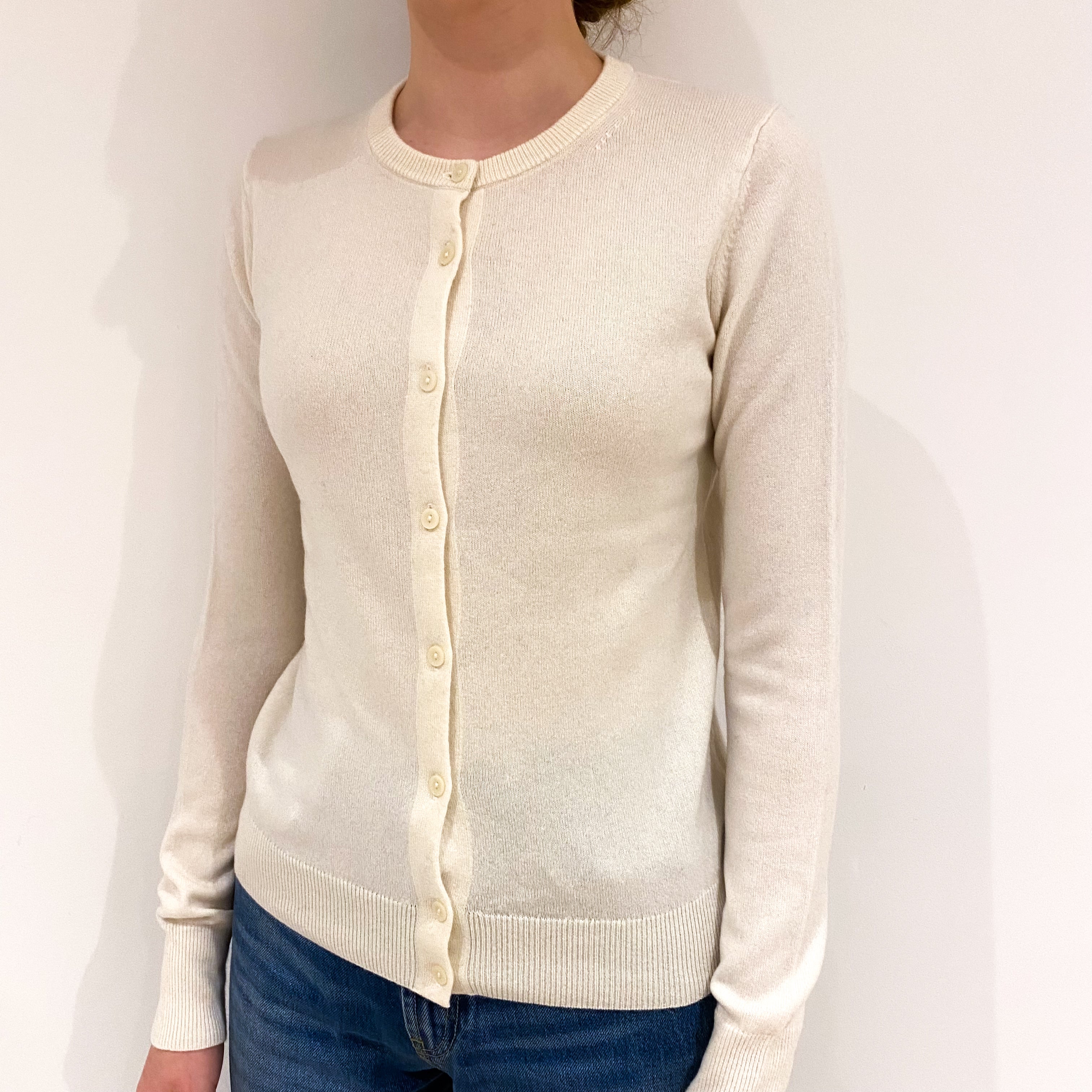 Cream Cashmere Cardigan Extra Small