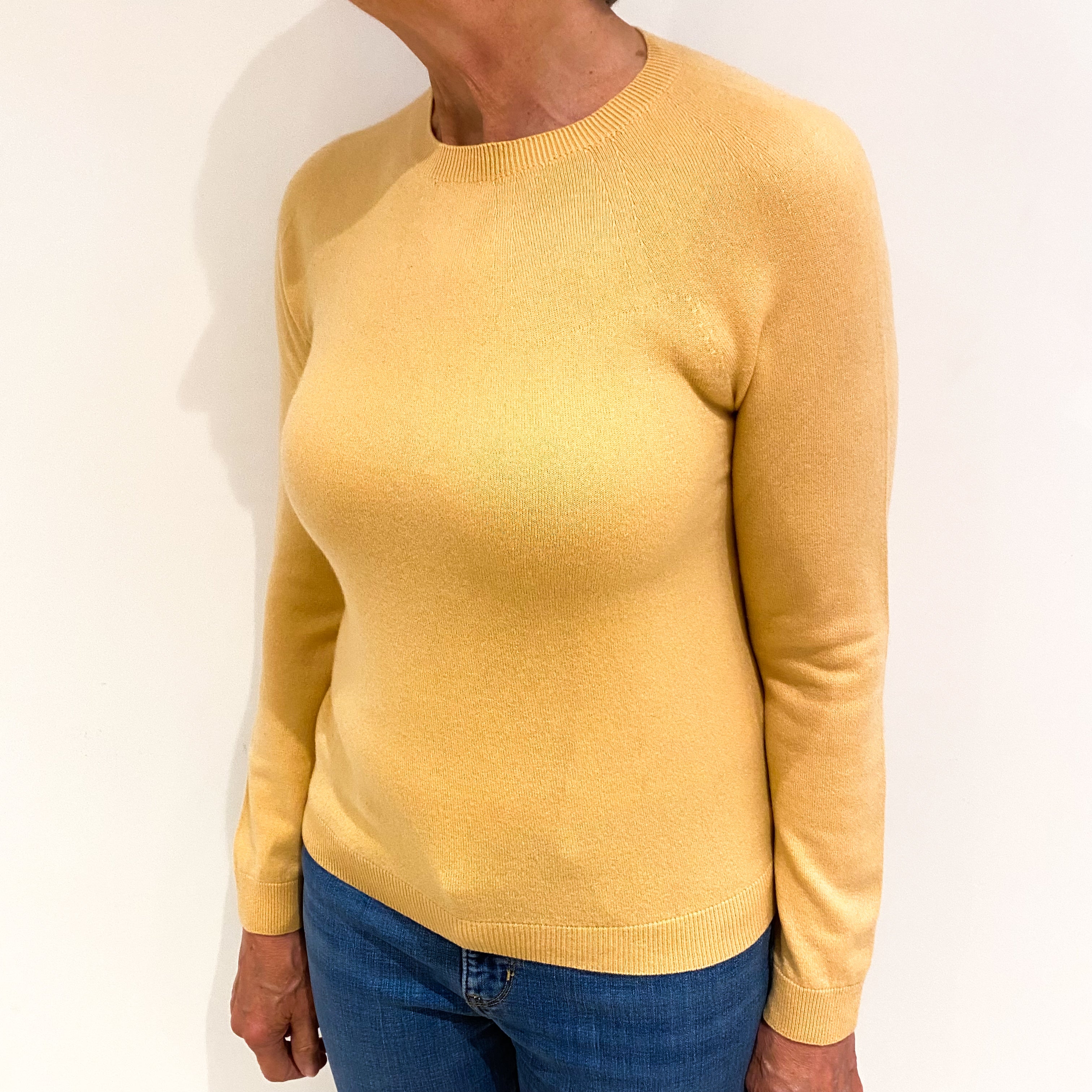 Pale Apricot Cashmere Crew Neck Jumper Medium